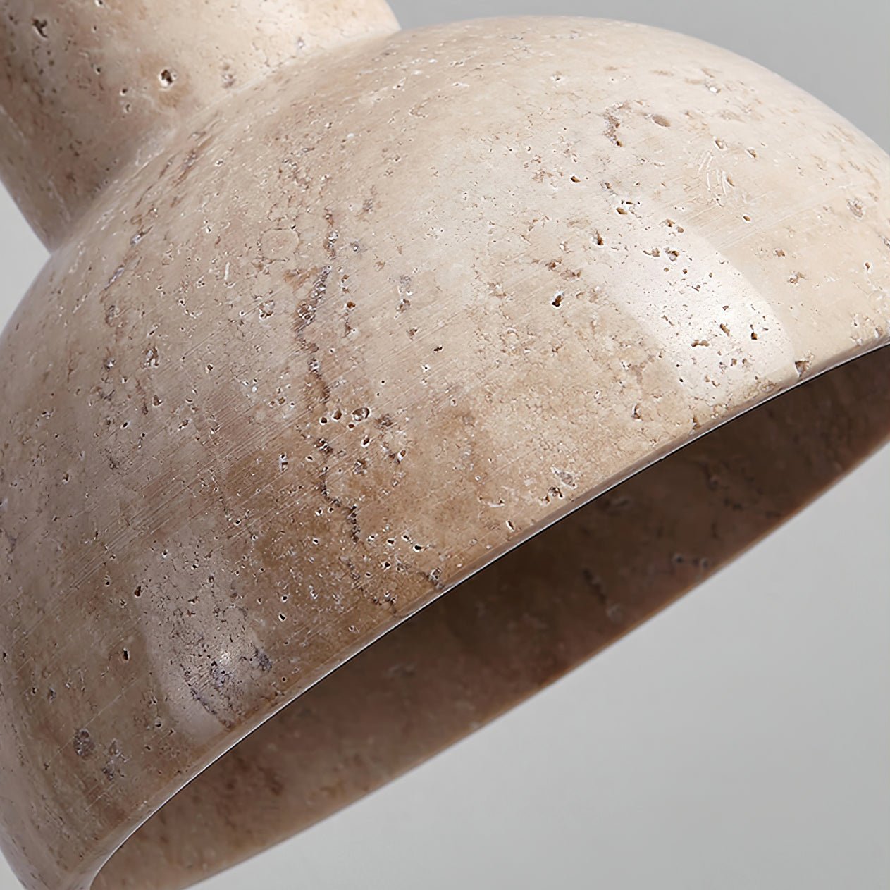 Vaelior Dome Shade Travertine Pendant Light - Blowlighting