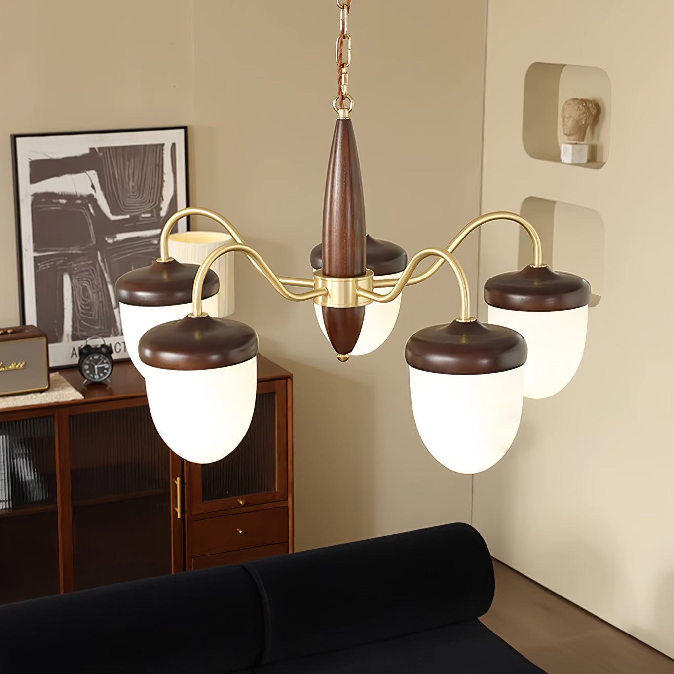 Aurora Chandelier Capsule Arm Rustic - Blowlighting