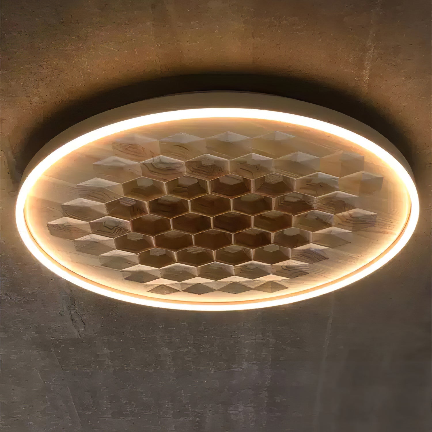 Cevynira Textured Bronze Flush Mount - Blowlighting