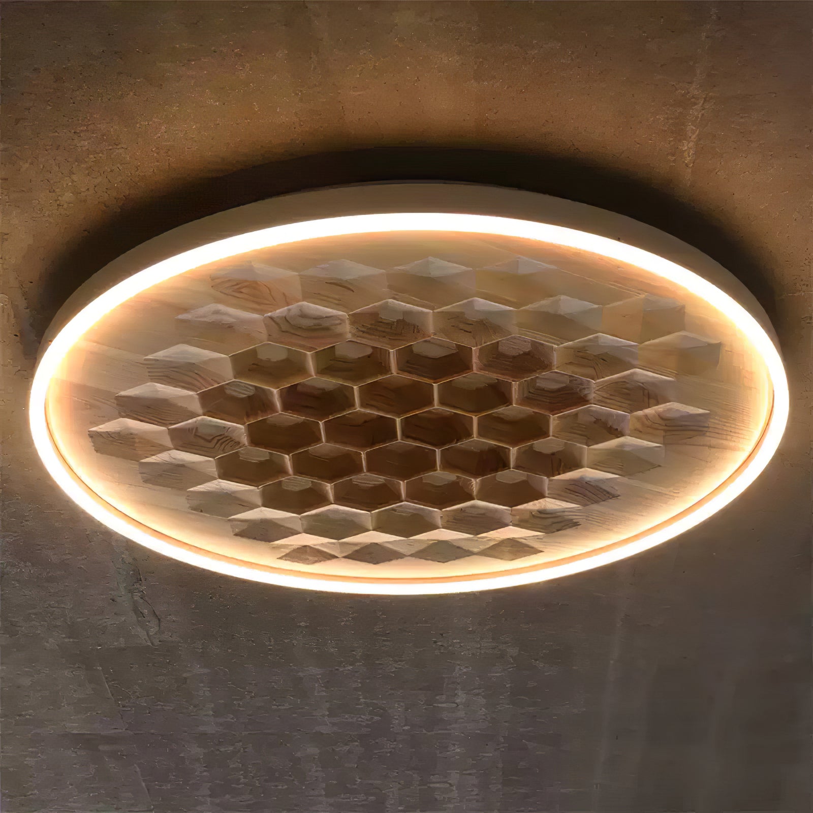 Cevynira Textured Bronze Flush Mount - Blowlighting