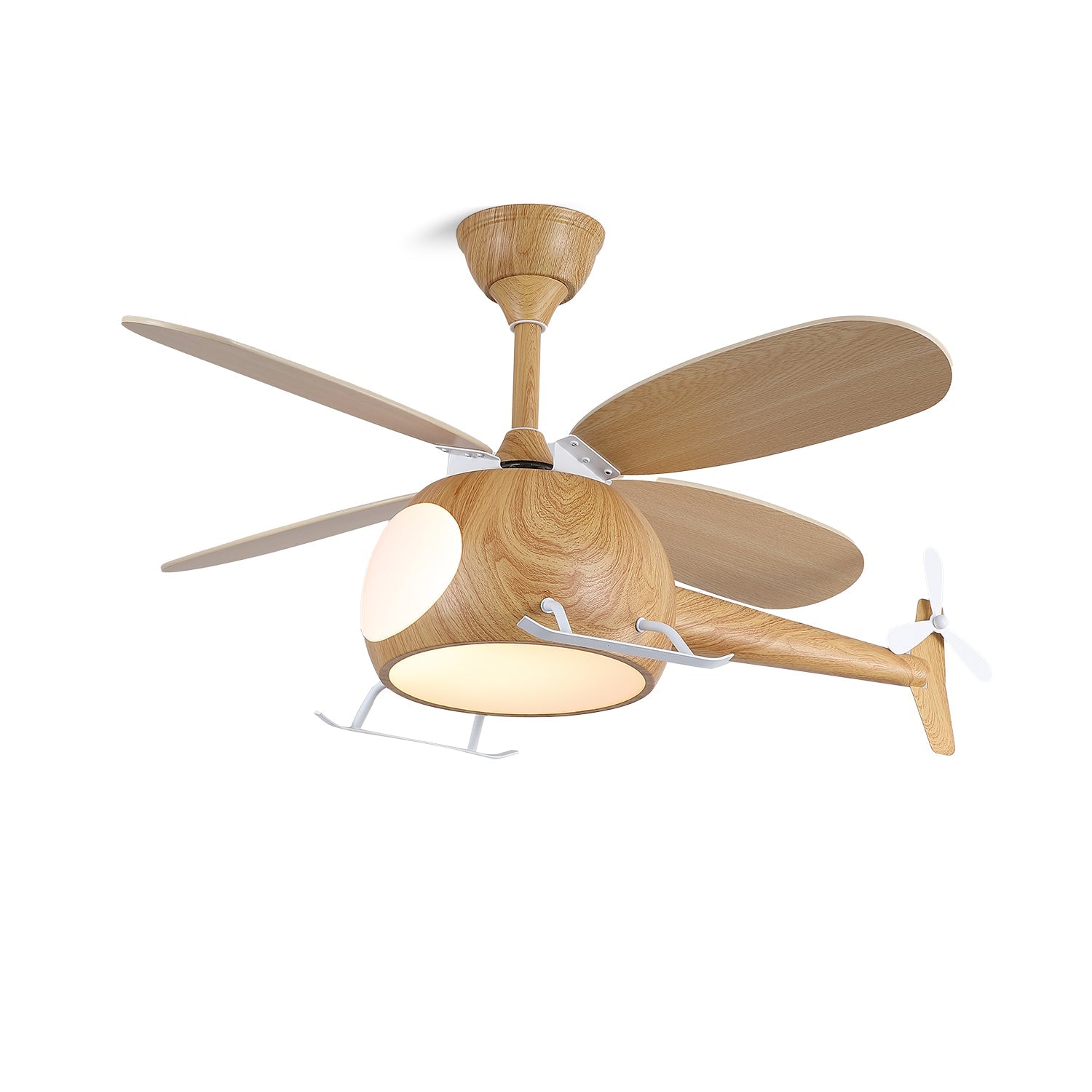 Aviara Modern Wood Ceiling Fan Light - Blowlighting