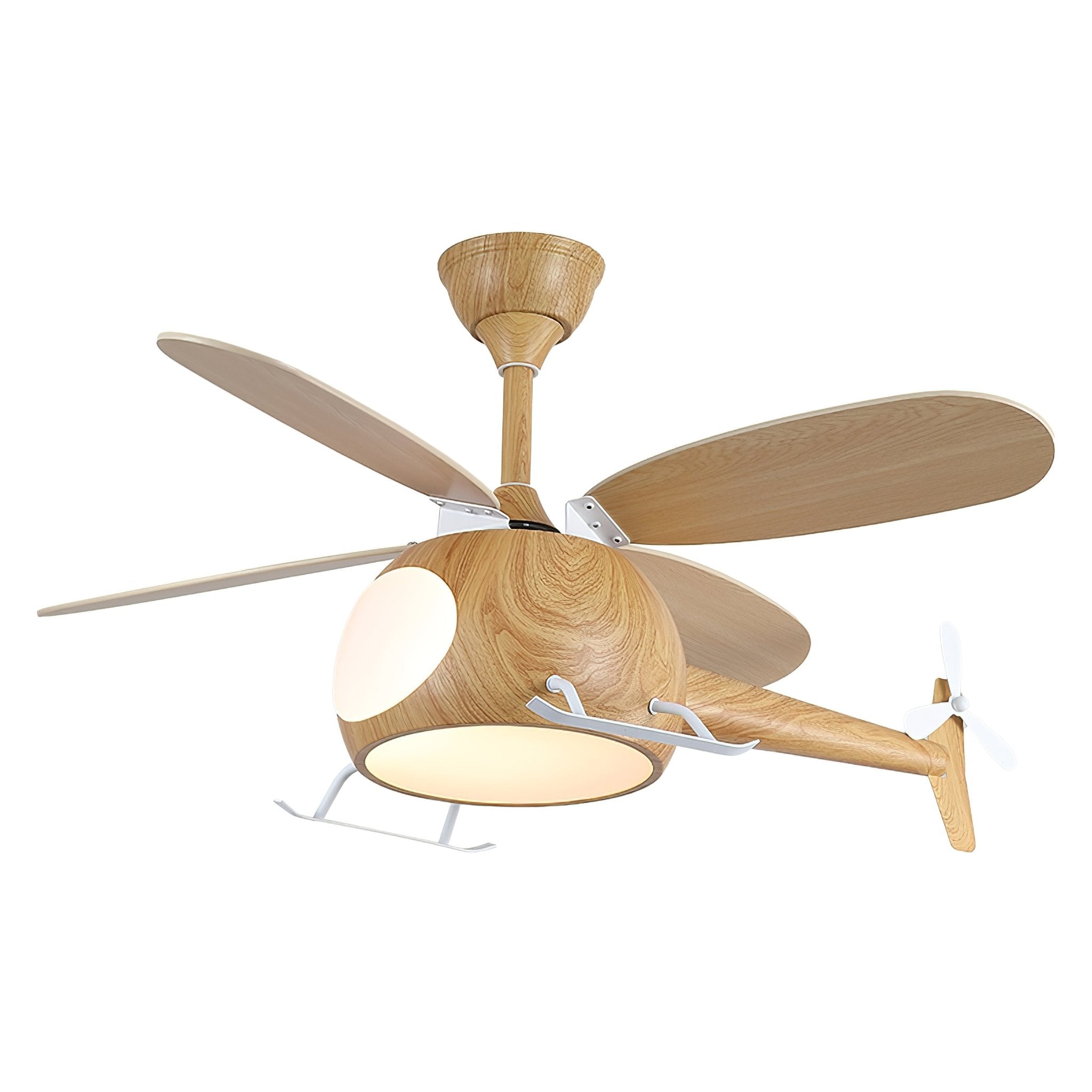 Aviara Modern Wood Ceiling Fan Light - Blowlighting