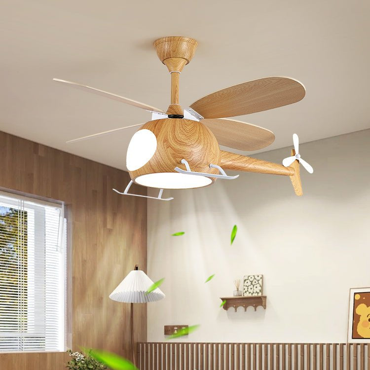 Aviara Modern Wood Ceiling Fan Light - Blowlighting