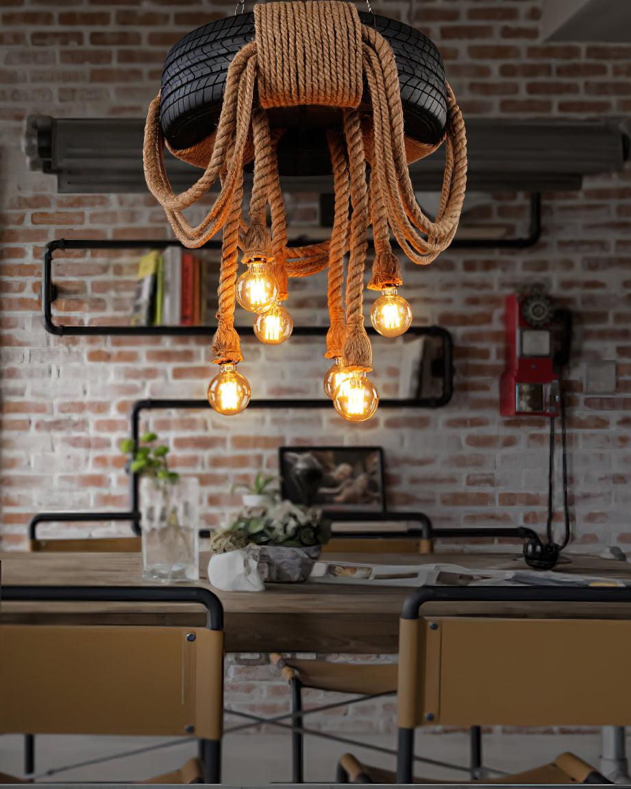 Larry Industrial Metal Chandelier - Blowlighting