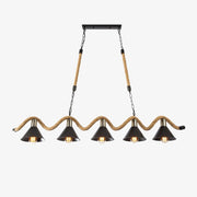 Hemp Rope Industrial Wave Chandelier - Blowlighting