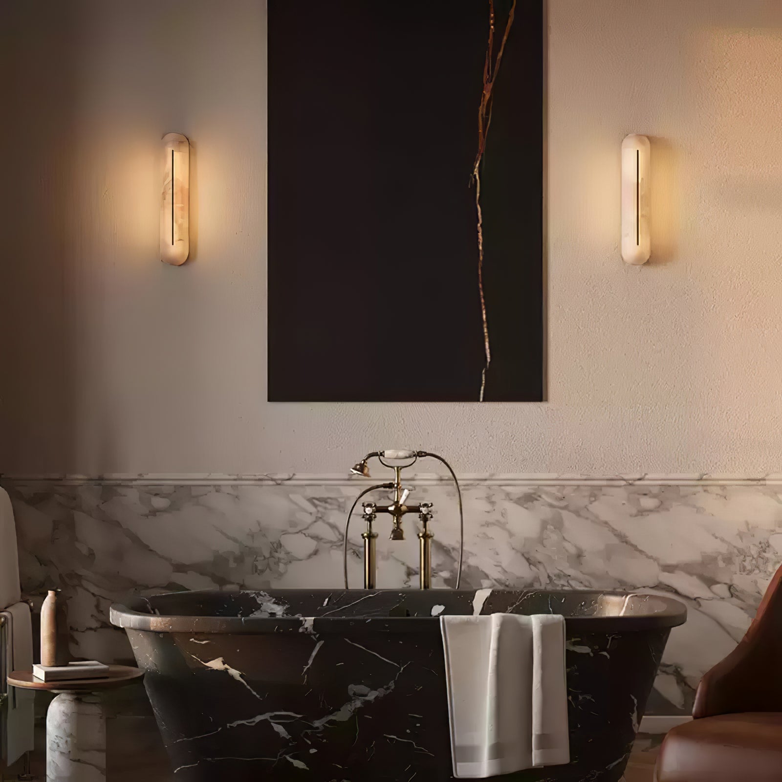 Armaryra Oblong Alabaster Wall Light - Blowlighting