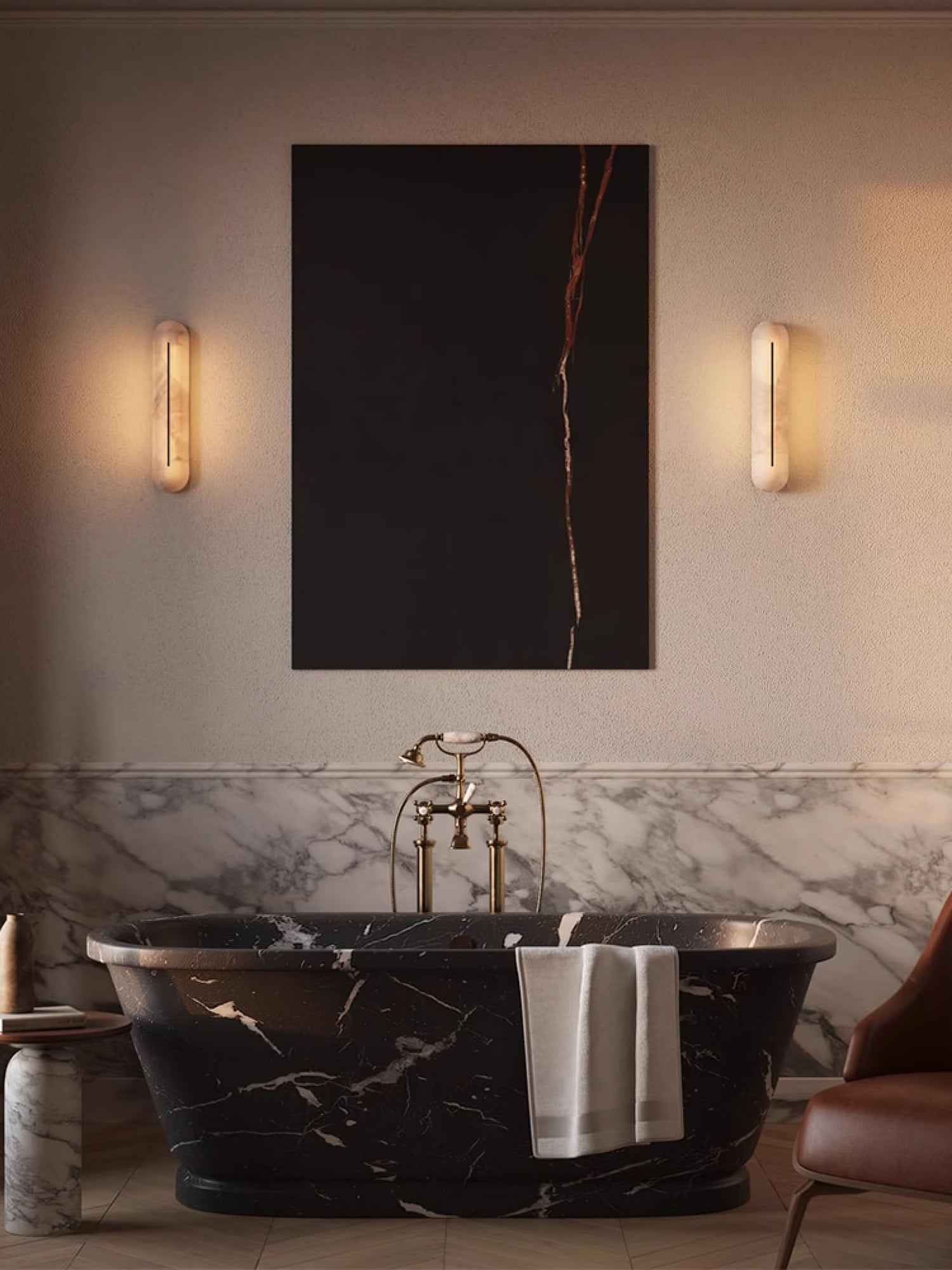Armaryra Oblong Alabaster Wall Light - Blowlighting