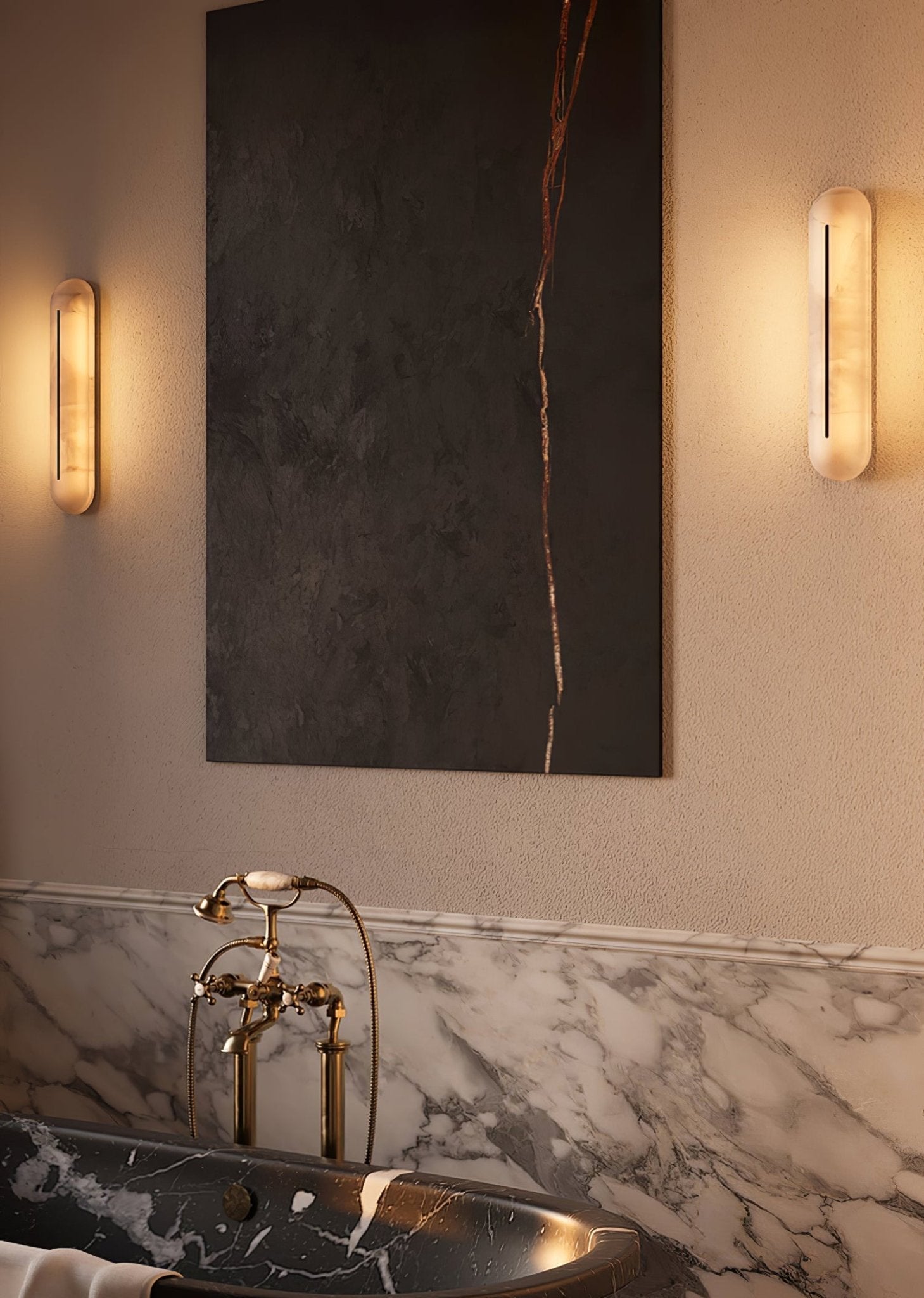 Armaryra Oblong Alabaster Wall Light - Blowlighting