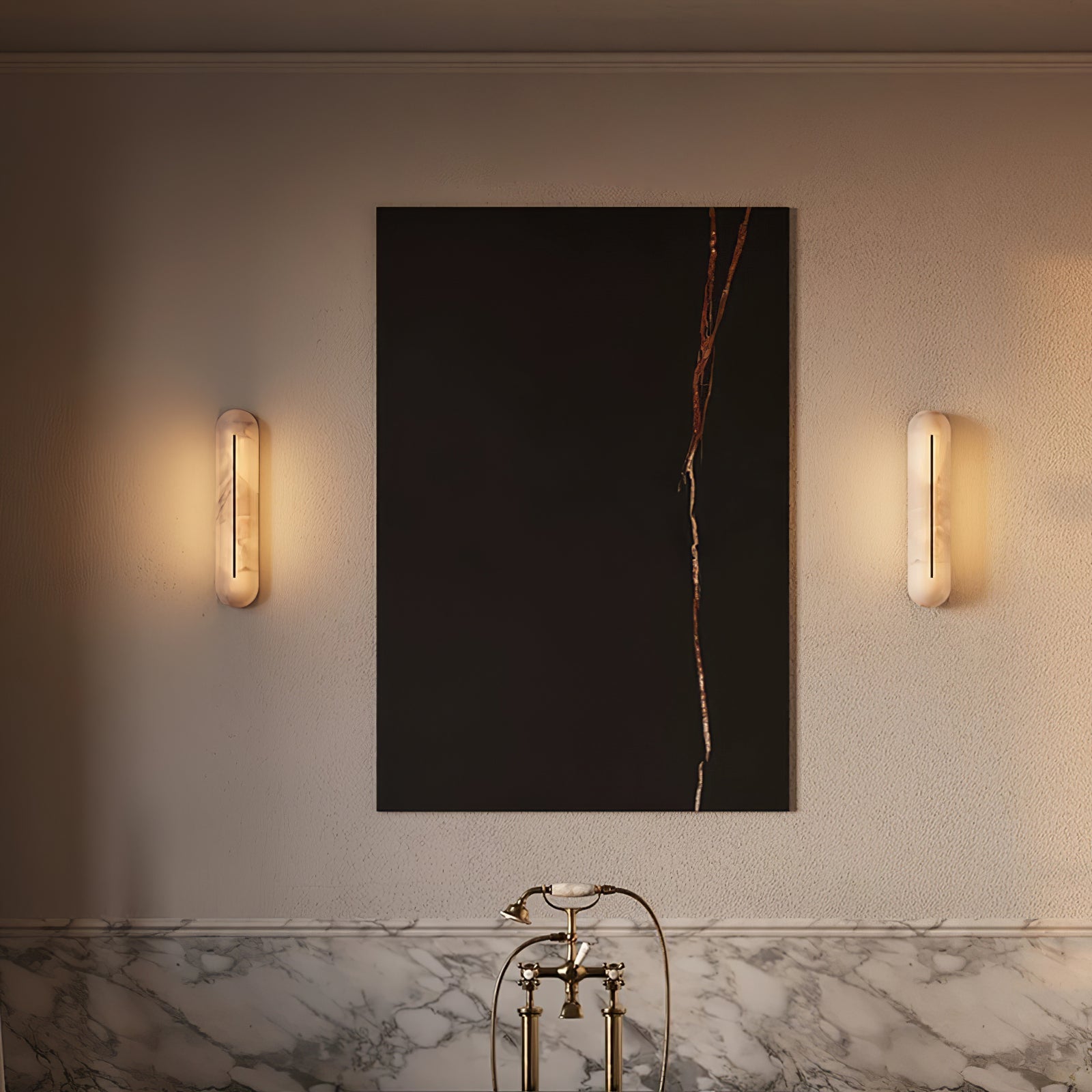 Armaryra Oblong Alabaster Wall Light - Blowlighting