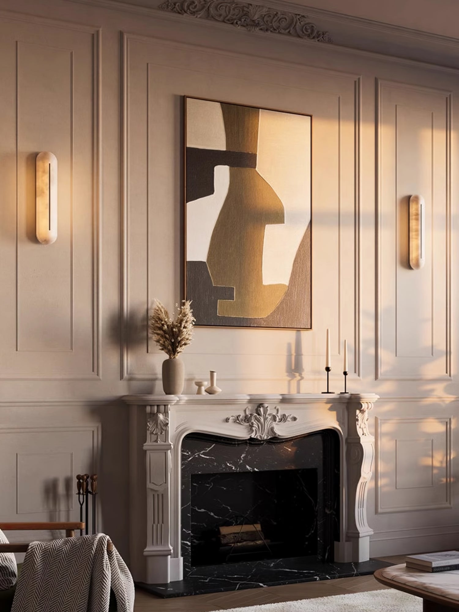 Armaryra Oblong Alabaster Wall Light - Blowlighting