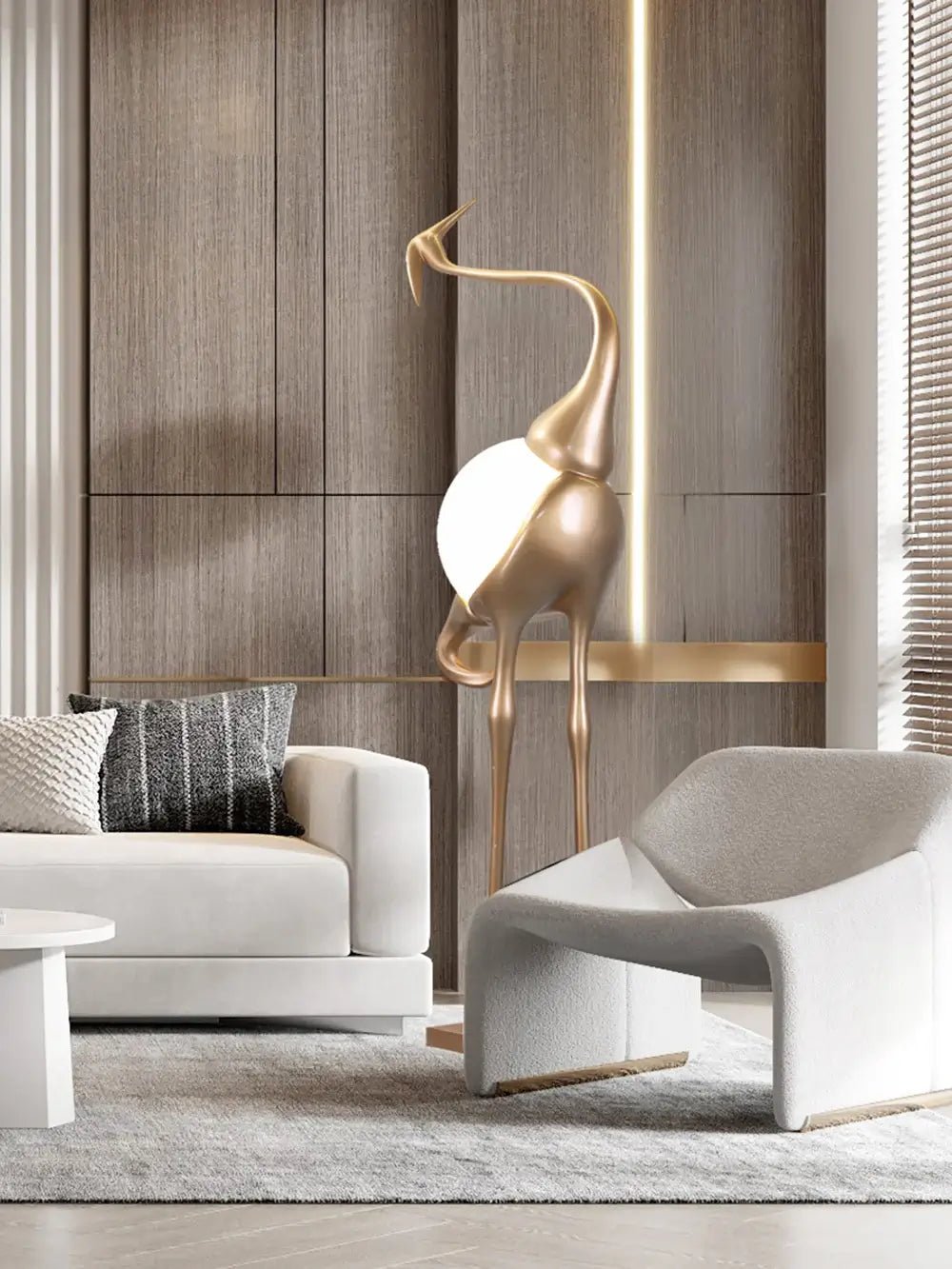 Uraearae Crane Shaped Wall Sconce - Blowlighting