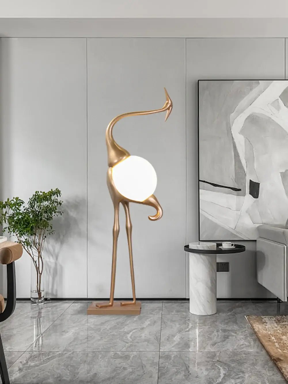Uraearae Crane Shaped Wall Sconce - Blowlighting
