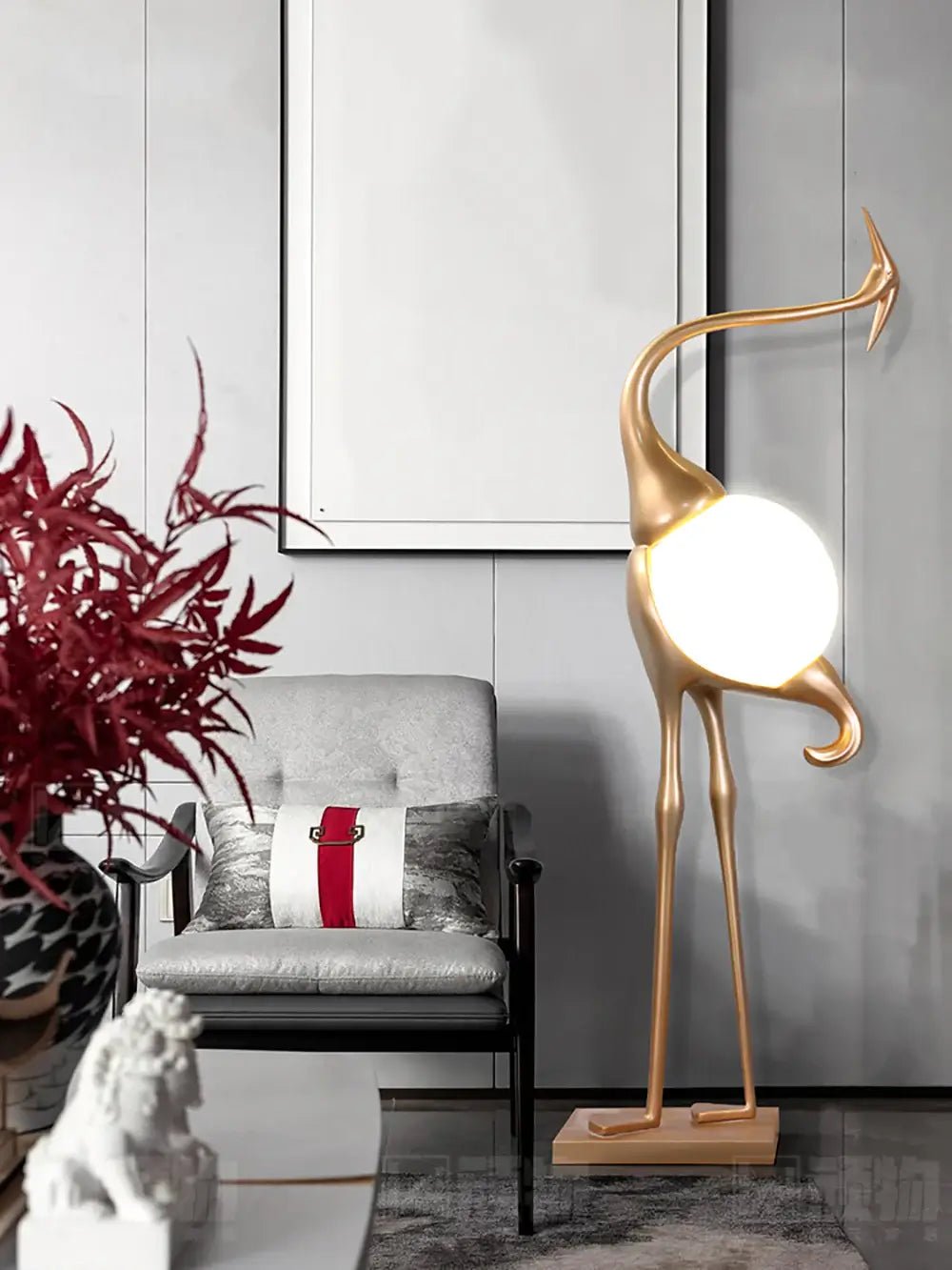 Uraearae Crane Shaped Wall Sconce - Blowlighting