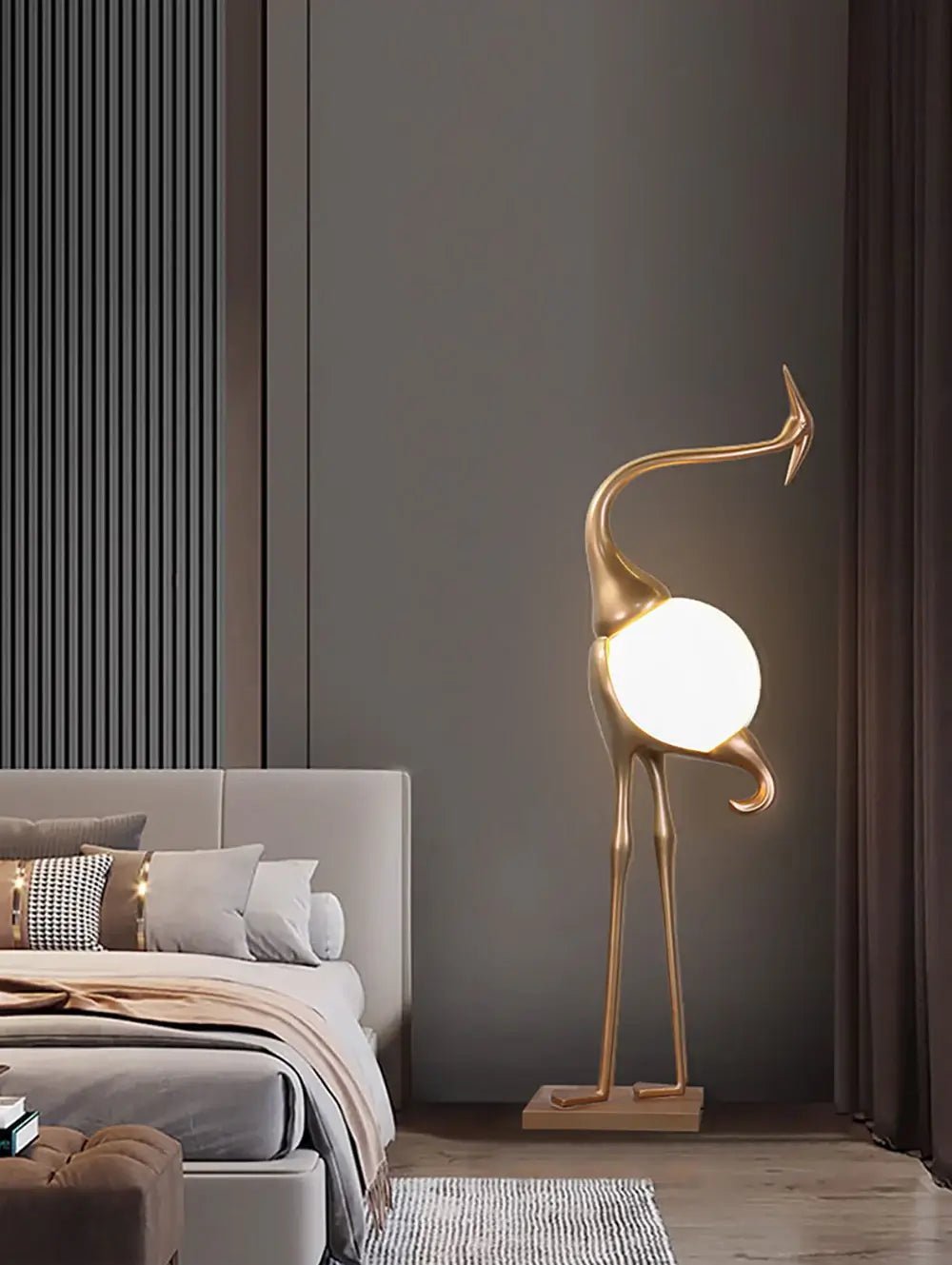 Uraearae Crane Shaped Wall Sconce - Blowlighting