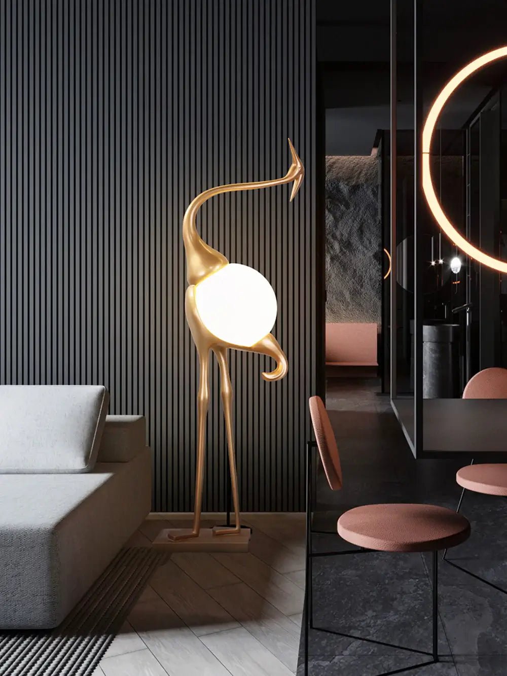 Uraearae Crane Shaped Wall Sconce - Blowlighting