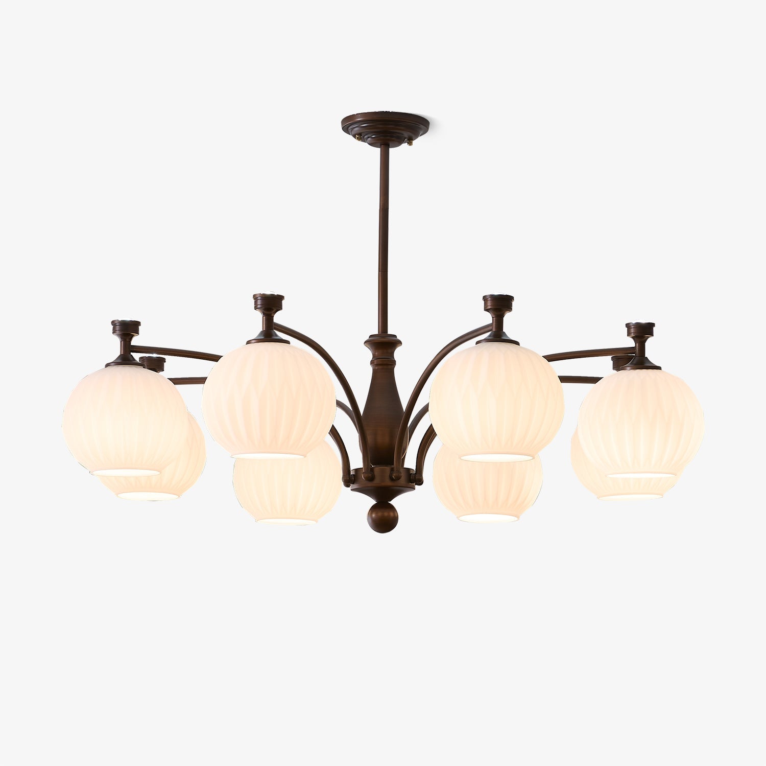 Aurora Chandelier Orb Frosted Vintage - Blowlighting