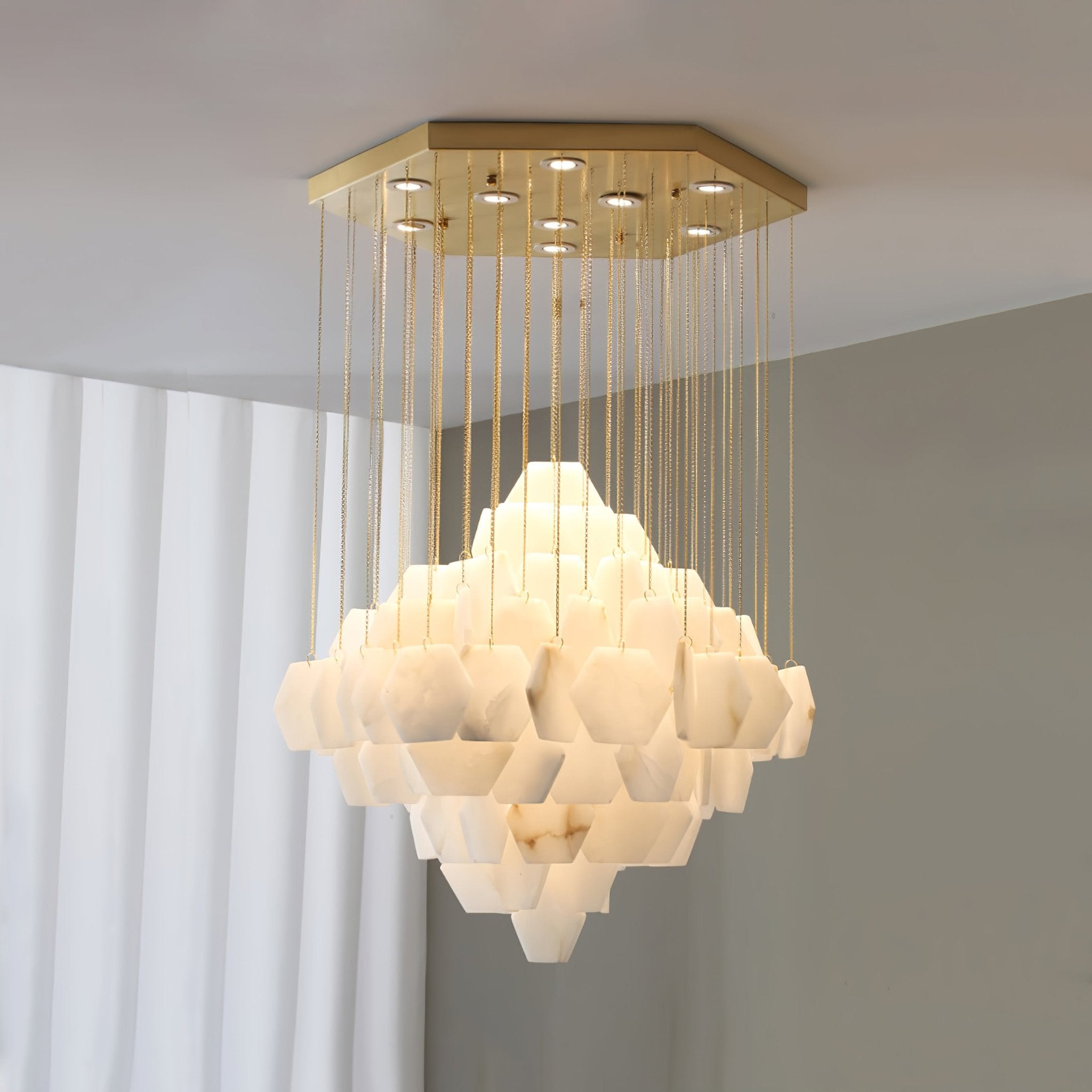 Aurelia Luxury Alabaster Chandelier - Blowlighting