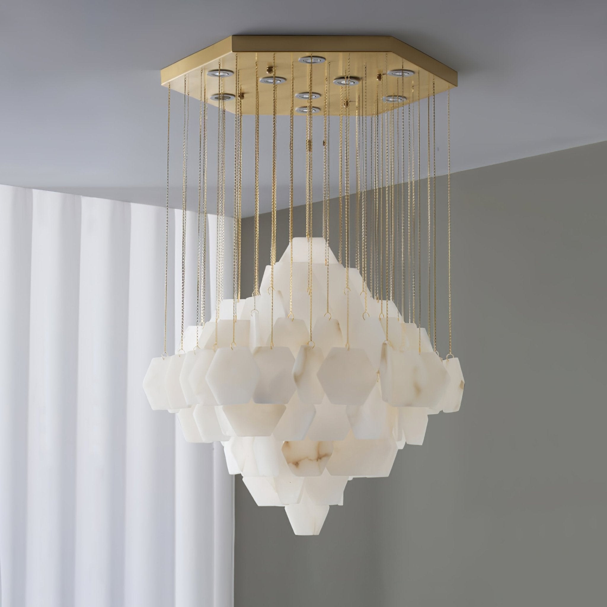 Aurelia Luxury Alabaster Chandelier - Blowlighting