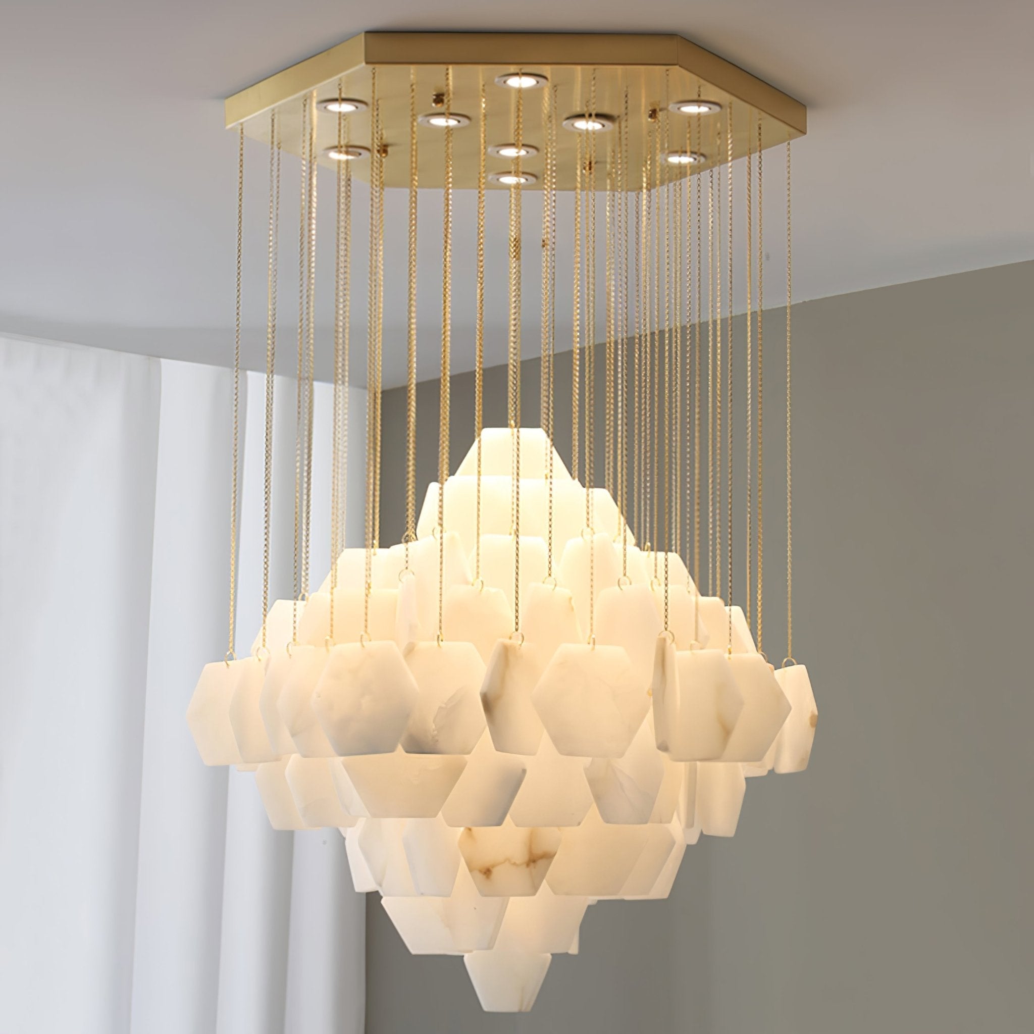Aurelia Luxury Alabaster Chandelier - Blowlighting