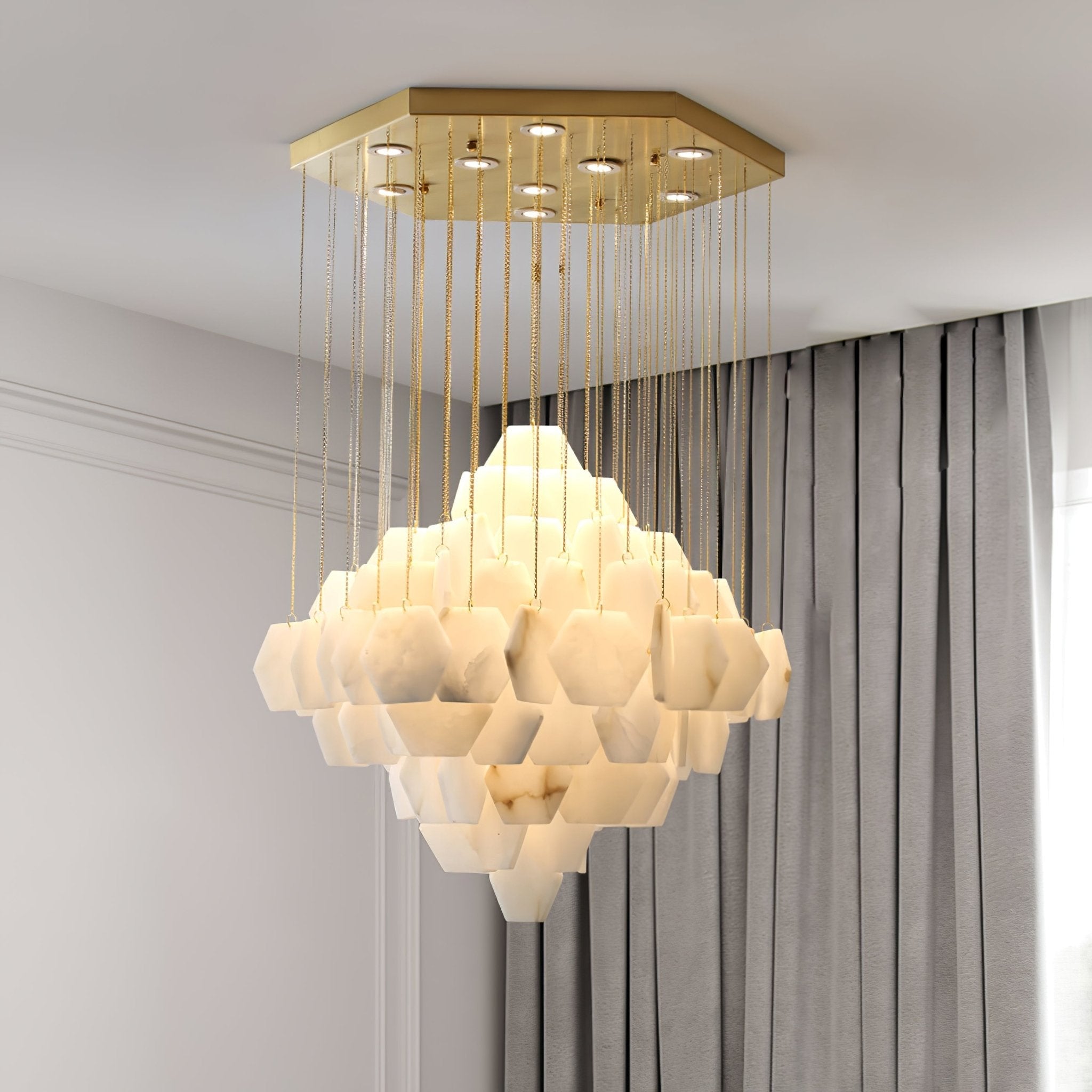 Aurelia Luxury Alabaster Chandelier - Blowlighting