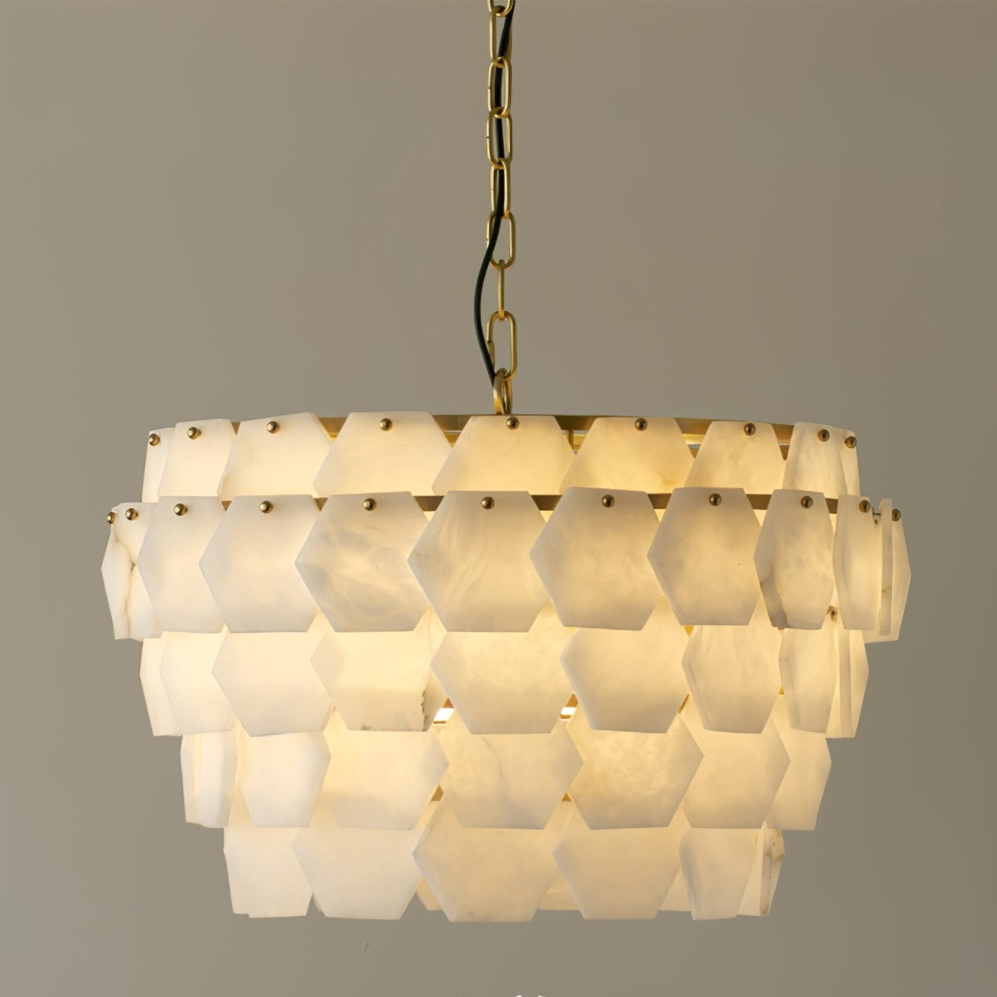 Evenaris Honeycomb Alabaster Chandelier - Blowlighting