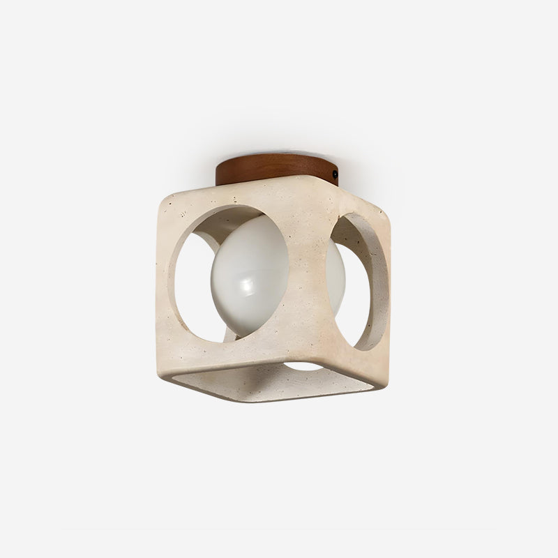 Tecton Geometric Travertine Ceiling Lamp