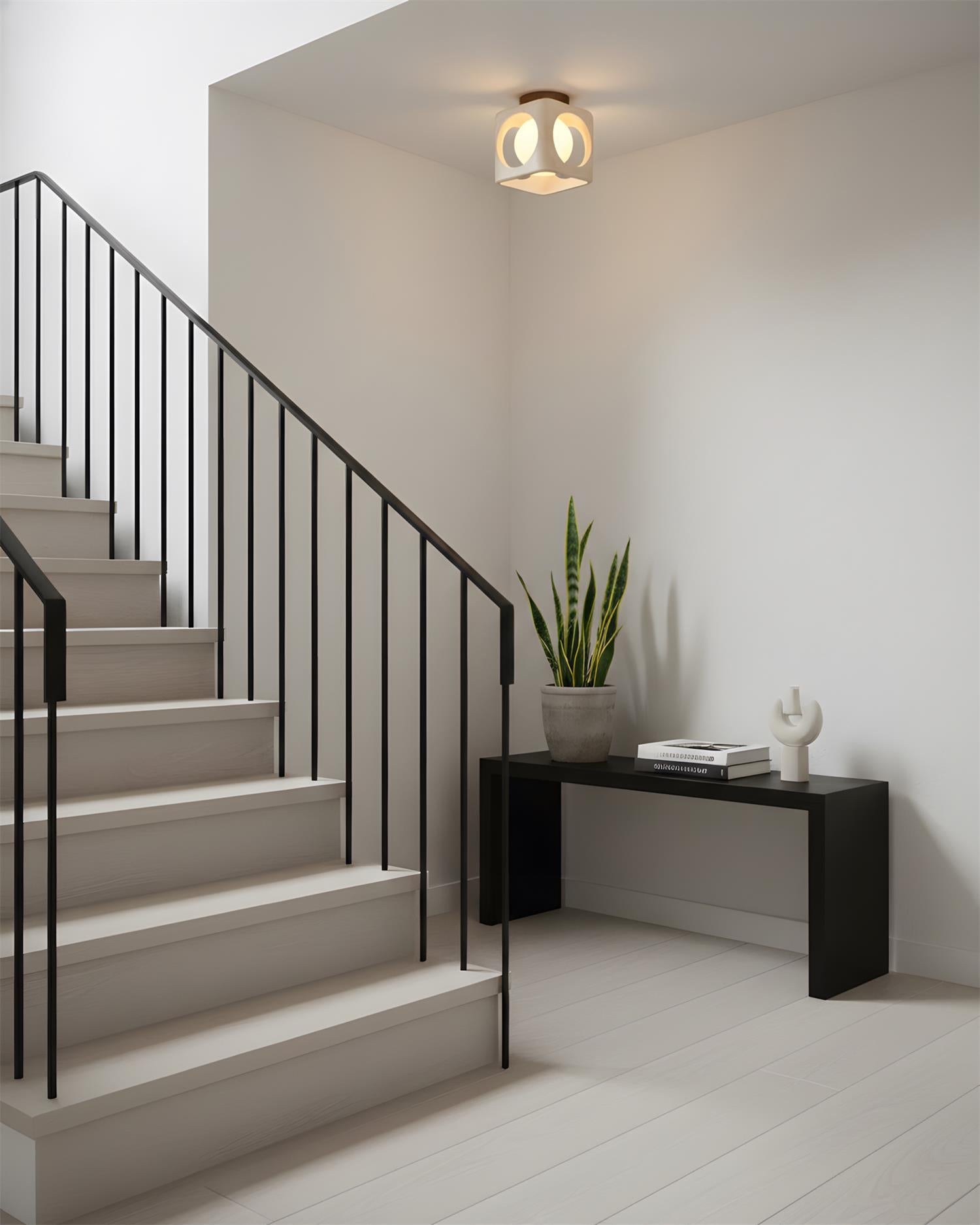 Tecton Geometric Travertine Ceiling Lamp