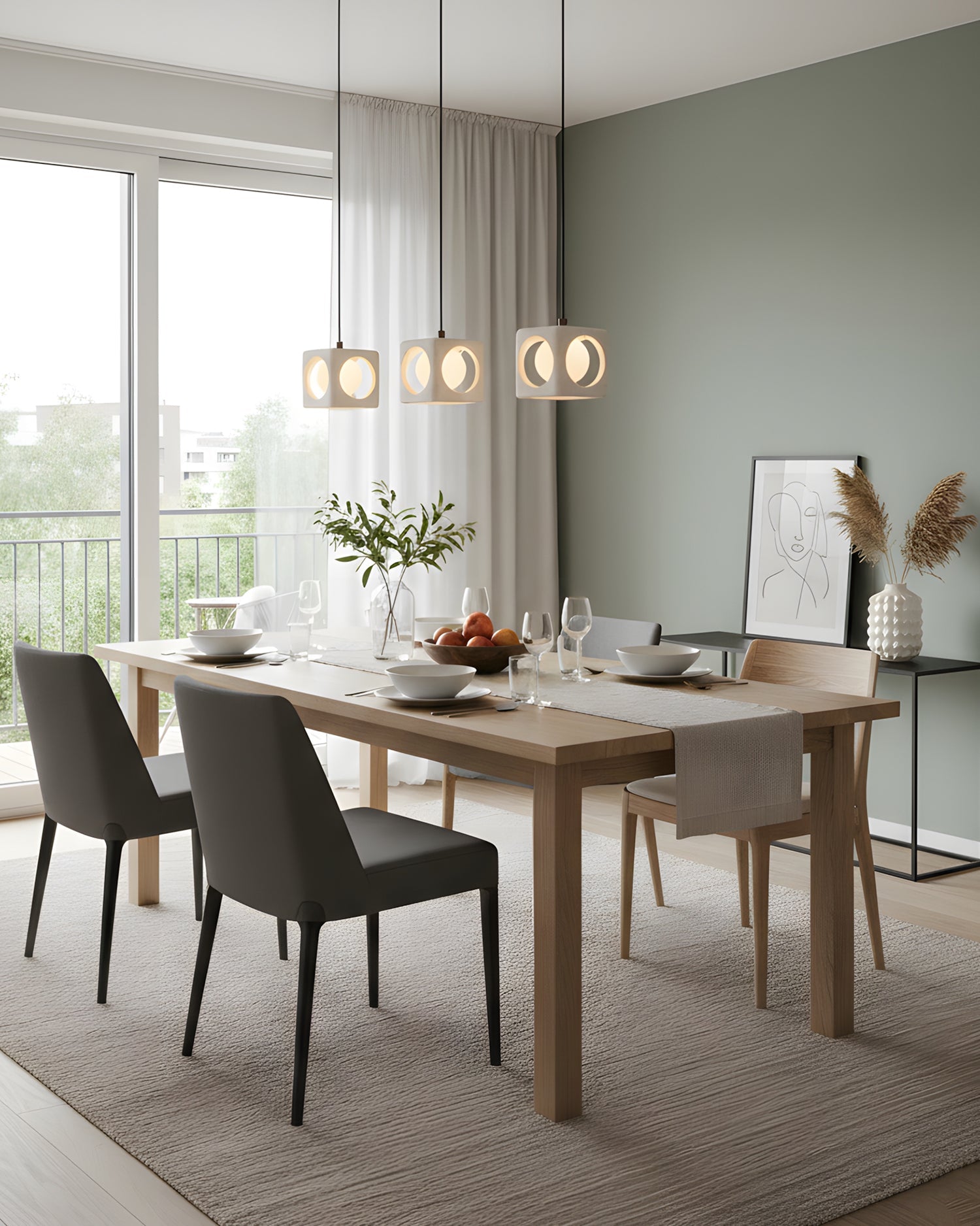 Hollowa Scandinavian Wood Pendant Light