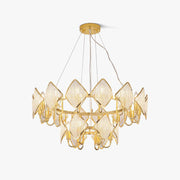 Aurora Chandelier Crystal Leaf Double-Tier - Blowlighting