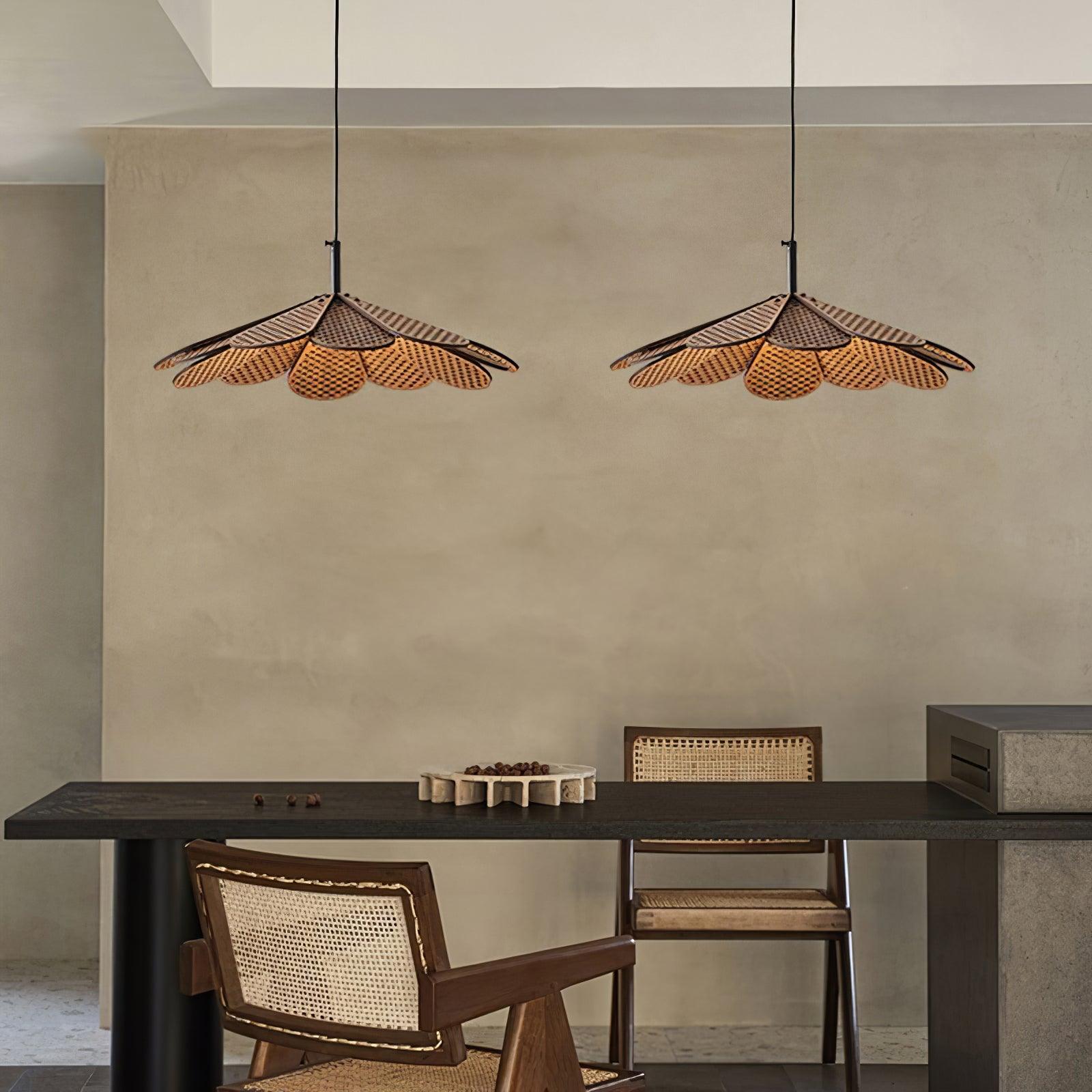 Zevarus Nordic Art Wabi-Sabi Metal Wood Pendant Light - Blowlighting