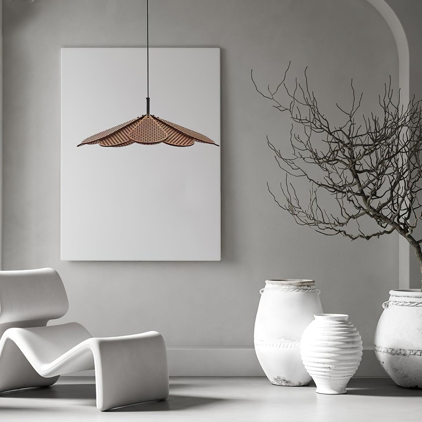 Zevarus Nordic Art Wabi-Sabi Metal Wood Pendant Light - Blowlighting
