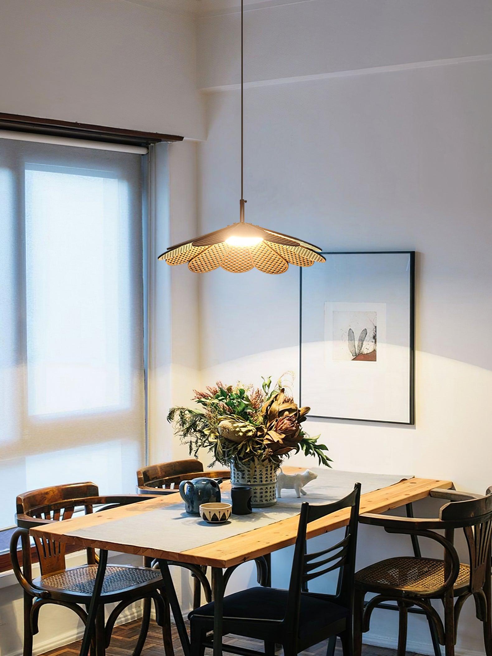 Zevarus Nordic Art Wabi-Sabi Metal Wood Pendant Light - Blowlighting