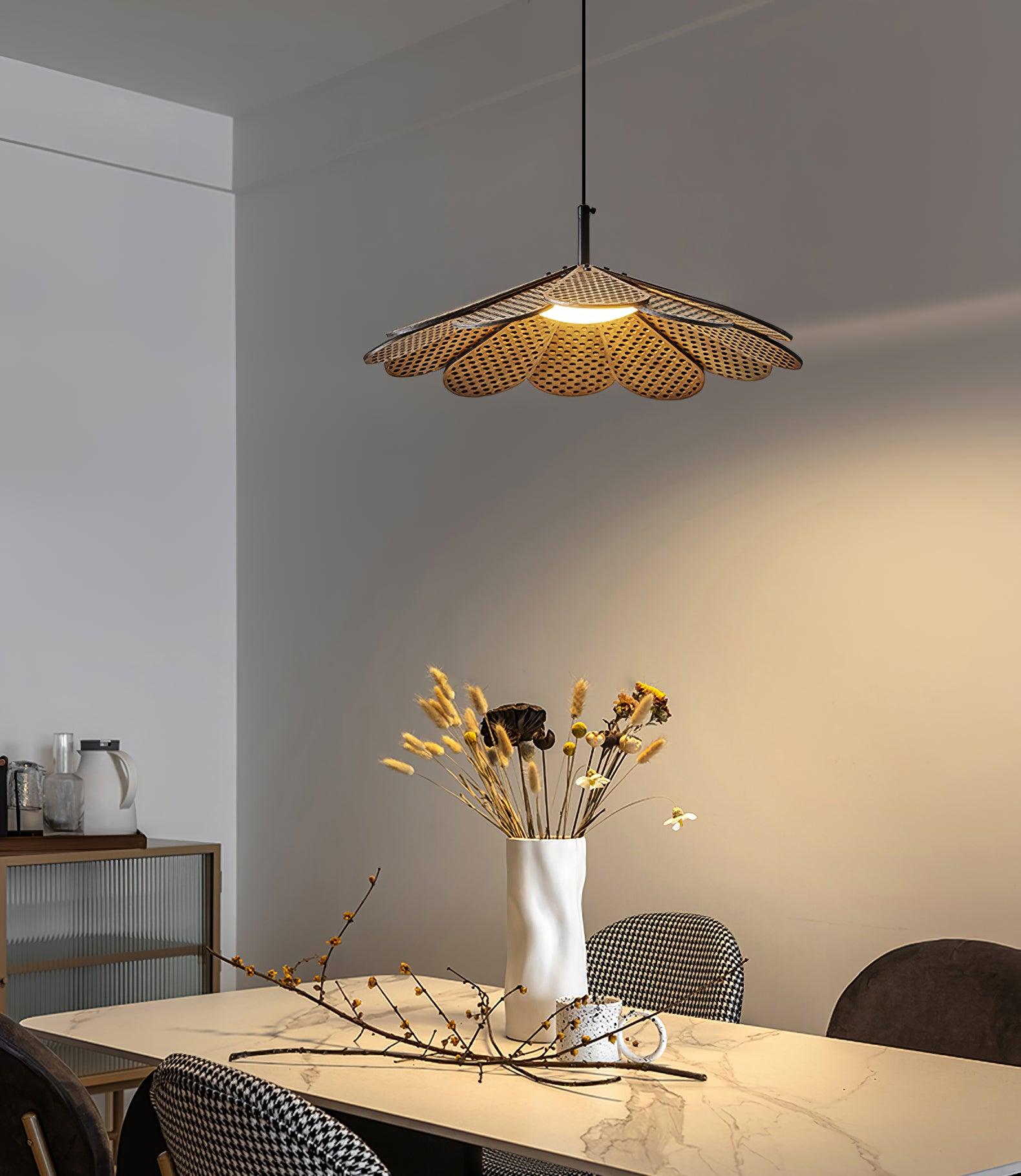 Zevarus Nordic Art Wabi-Sabi Metal Wood Pendant Light - Blowlighting