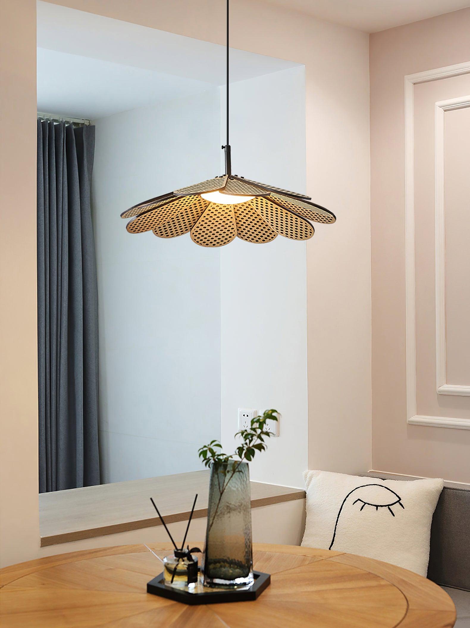 Zevarus Nordic Art Wabi-Sabi Metal Wood Pendant Light - Blowlighting