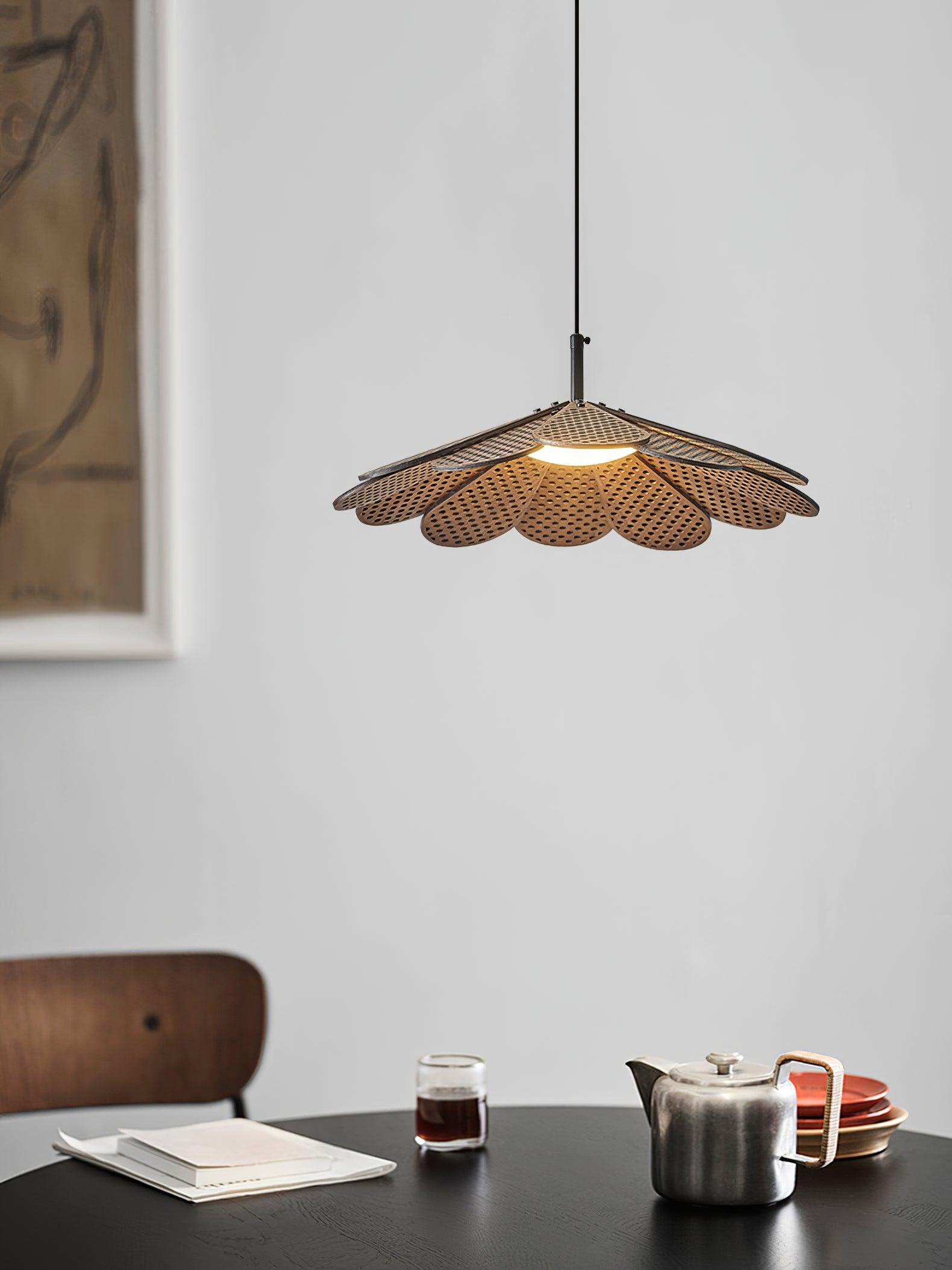 Zevarus Nordic Art Wabi-Sabi Metal Wood Pendant Light - Blowlighting
