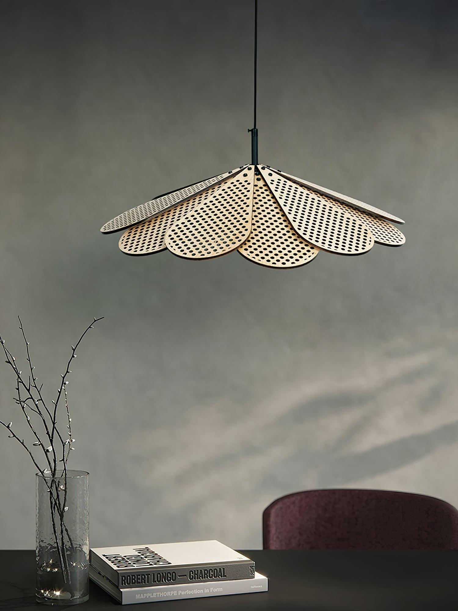 Zevarus Nordic Art Wabi-Sabi Metal Wood Pendant Light - Blowlighting