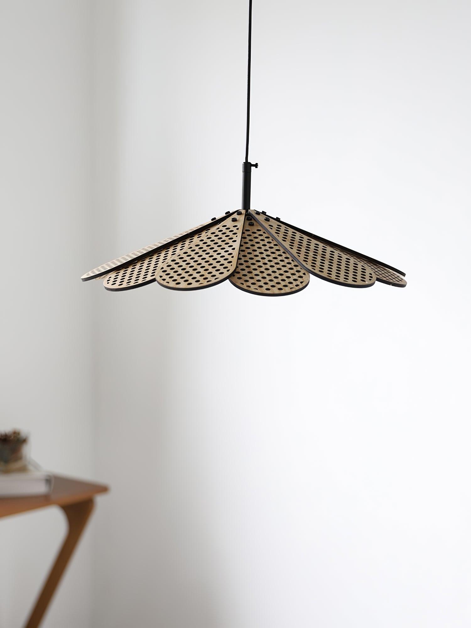 Zevarus Nordic Art Wabi-Sabi Metal Wood Pendant Light - Blowlighting