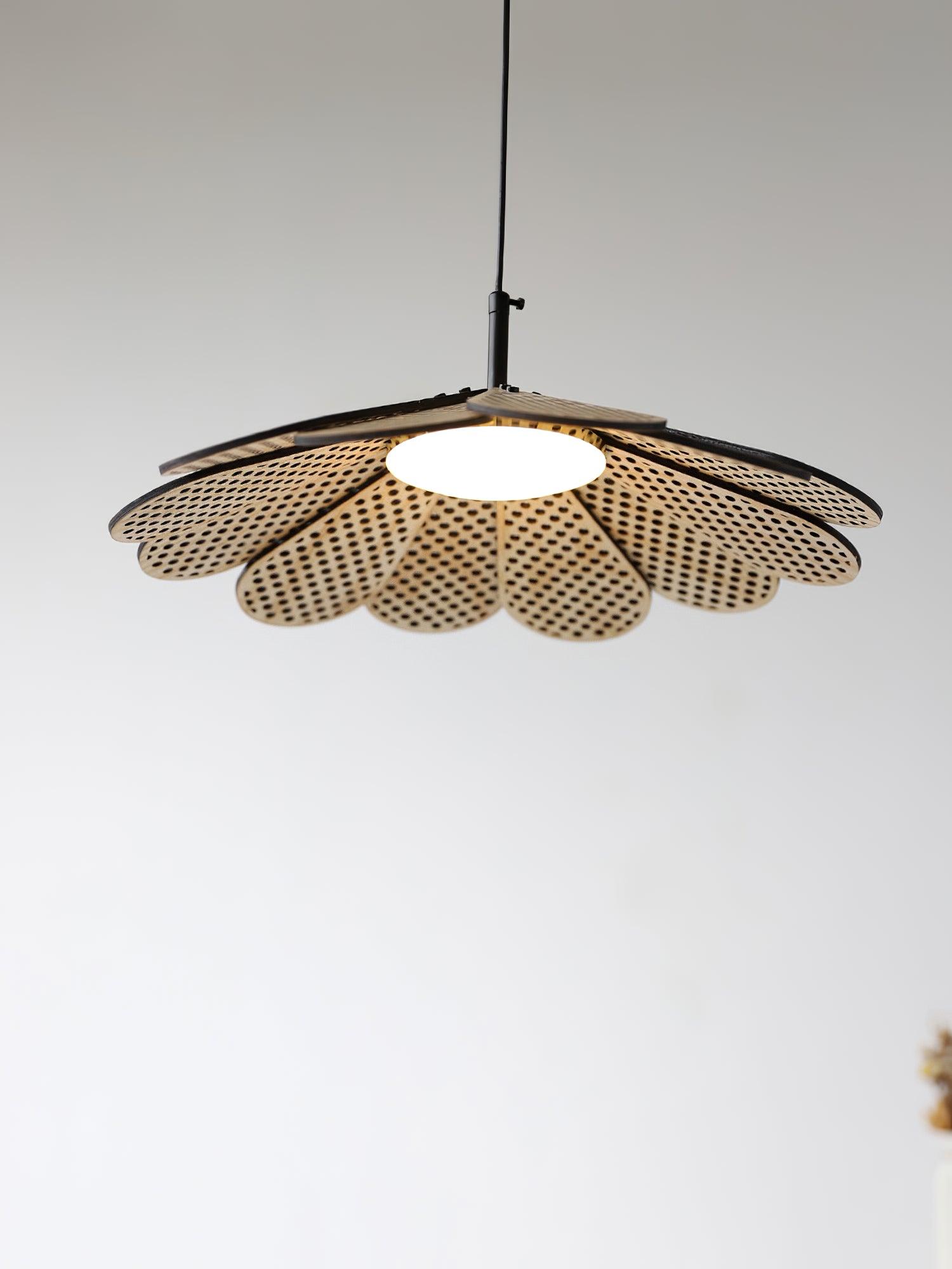 Zevarus Nordic Art Wabi-Sabi Metal Wood Pendant Light - Blowlighting