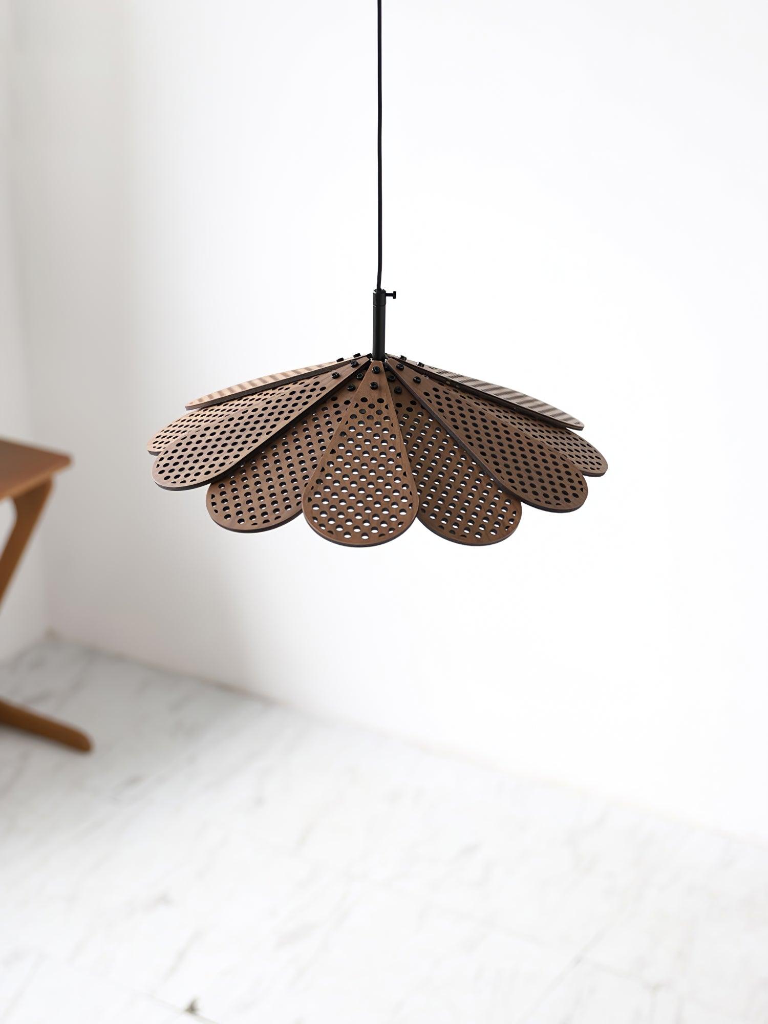 Zevarus Nordic Art Wabi-Sabi Metal Wood Pendant Light - Blowlighting