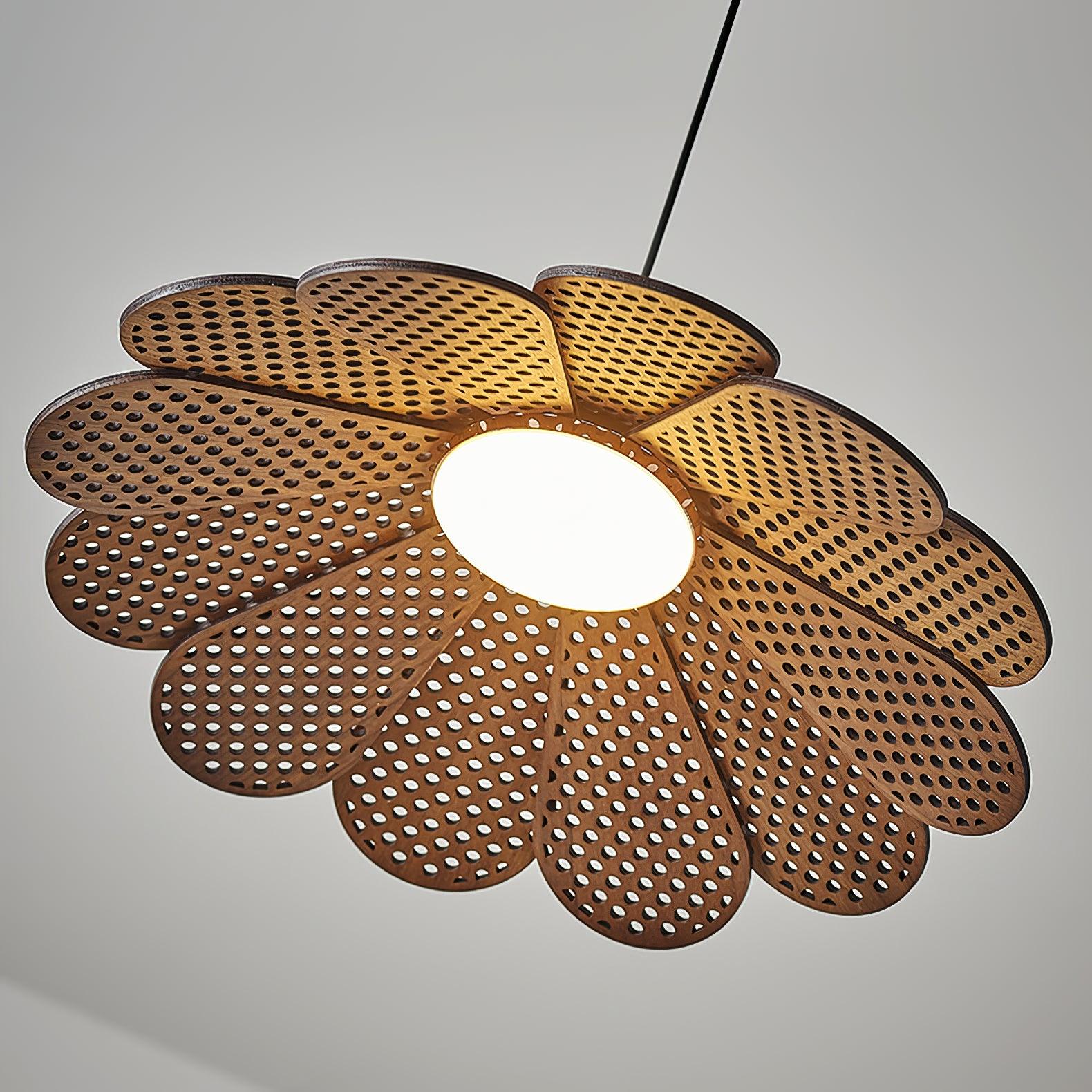 Zevarus Nordic Art Wabi-Sabi Metal Wood Pendant Light - Blowlighting