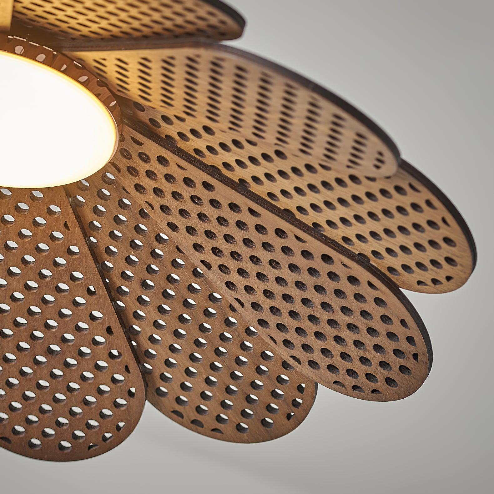 Zevarus Nordic Art Wabi-Sabi Metal Wood Pendant Light - Blowlighting
