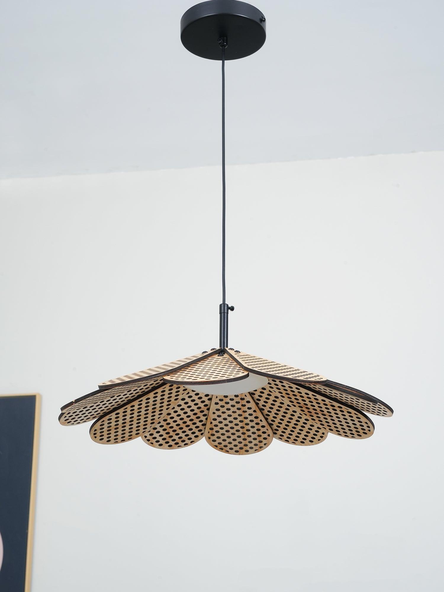 Zevarus Nordic Art Wabi-Sabi Metal Wood Pendant Light - Blowlighting