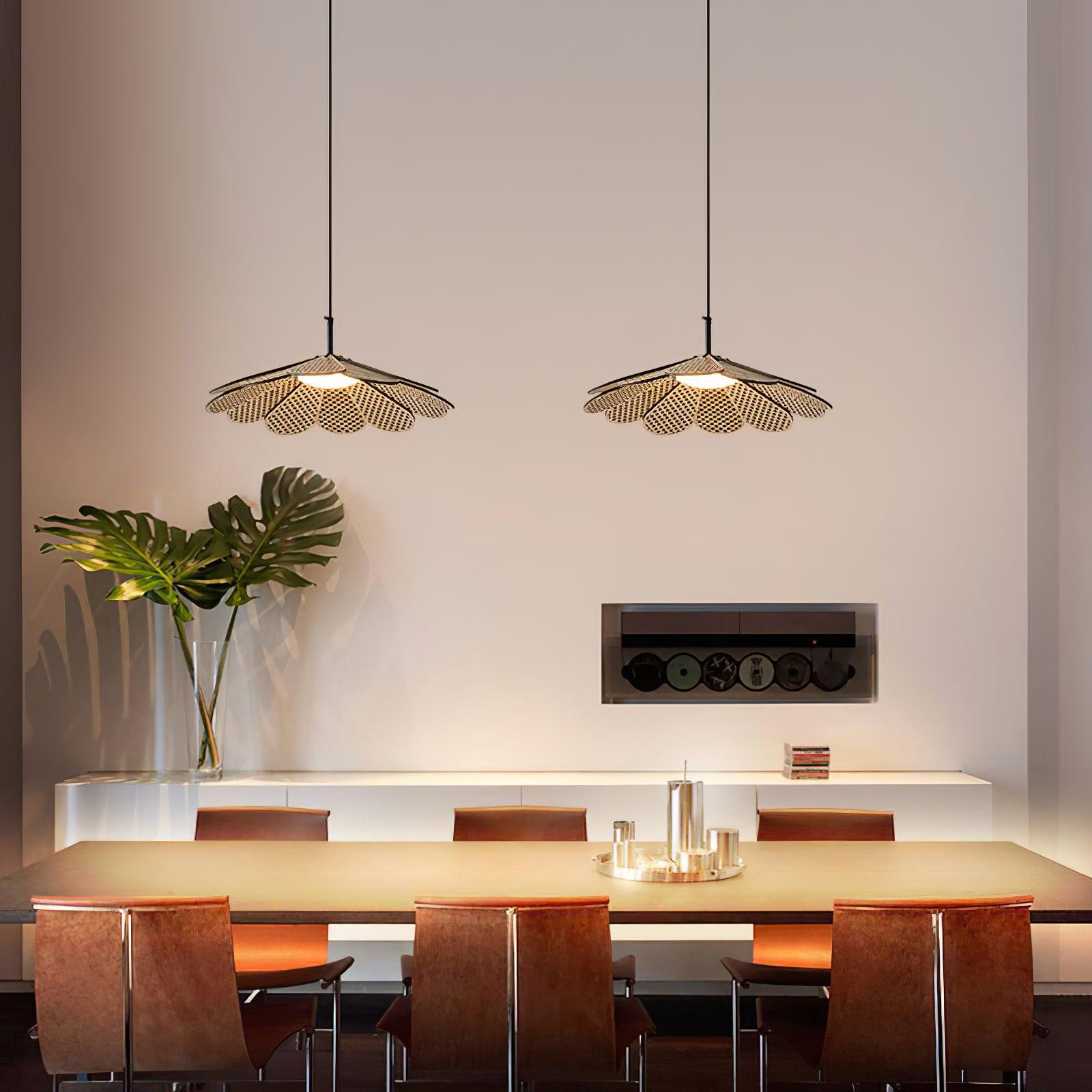 Zevarus Nordic Art Wabi-Sabi Metal Wood Pendant Light - Blowlighting