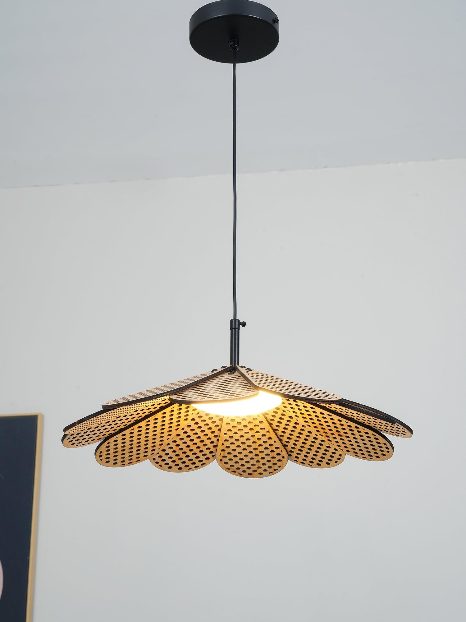 Zevarus Nordic Art Wabi-Sabi Metal Wood Pendant Light - Blowlighting