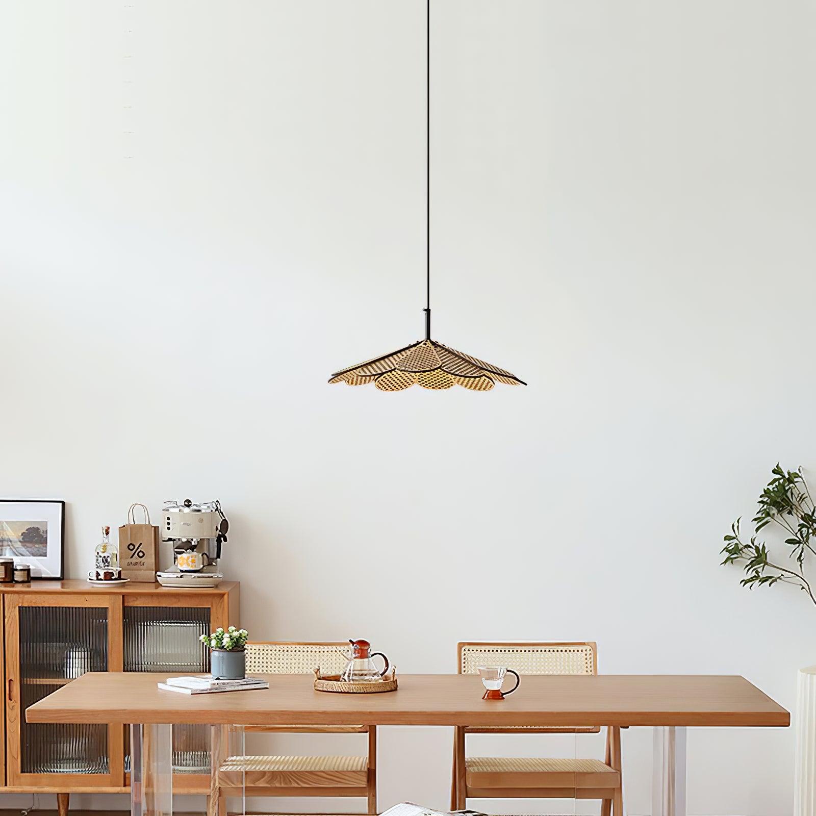 Zevarus Nordic Art Wabi-Sabi Metal Wood Pendant Light - Blowlighting