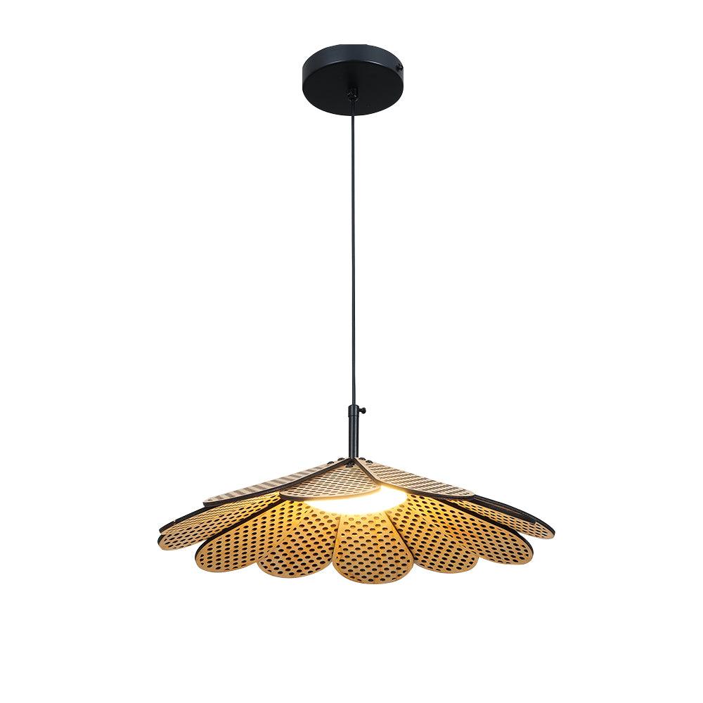 Zevarus Nordic Art Wabi-Sabi Metal Wood Pendant Light - Blowlighting