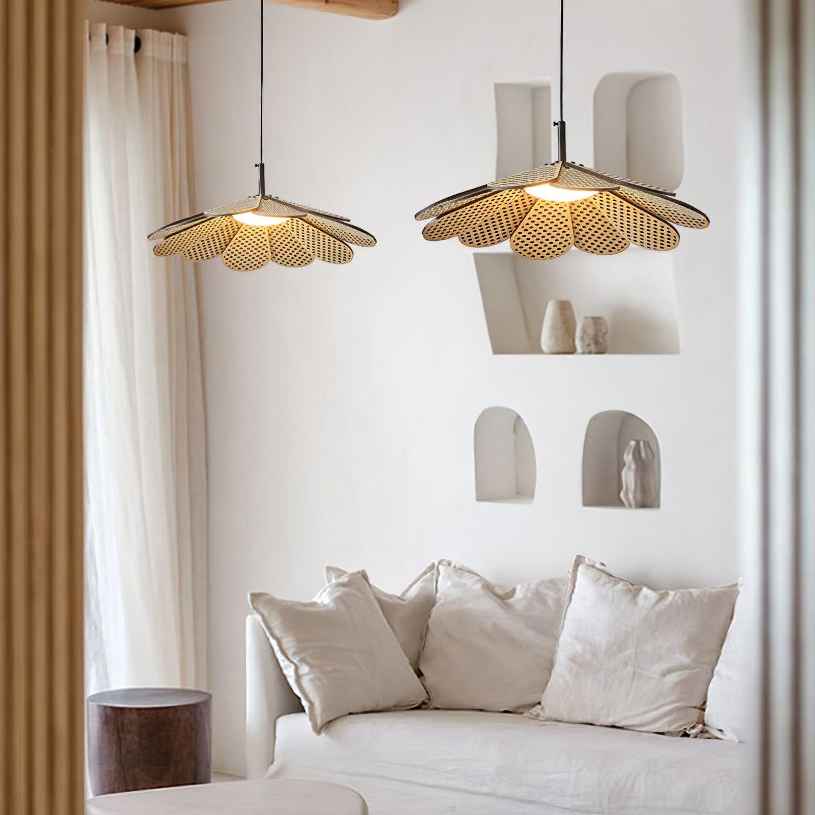 Zevarus Nordic Art Wabi-Sabi Metal Wood Pendant Light - Blowlighting