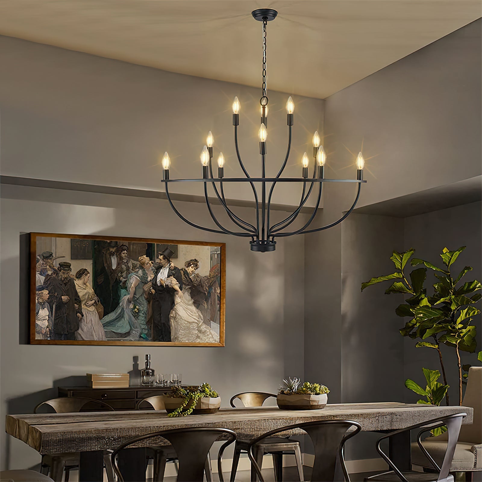 Aurelia Brass Gold Candelabra Chandelier - Blowlighting