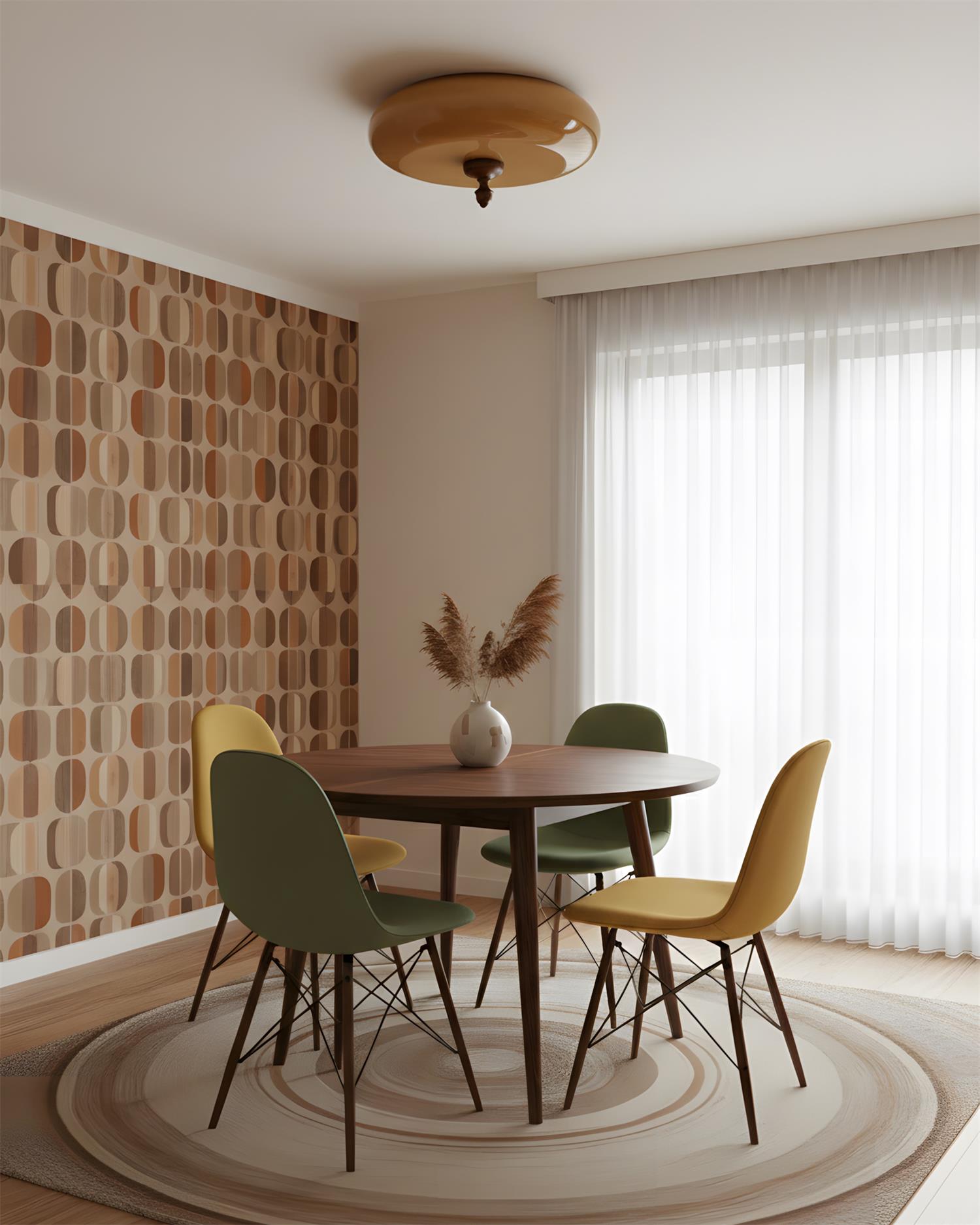 Honeydrift Wabi-Sabi Wood Ceiling Light