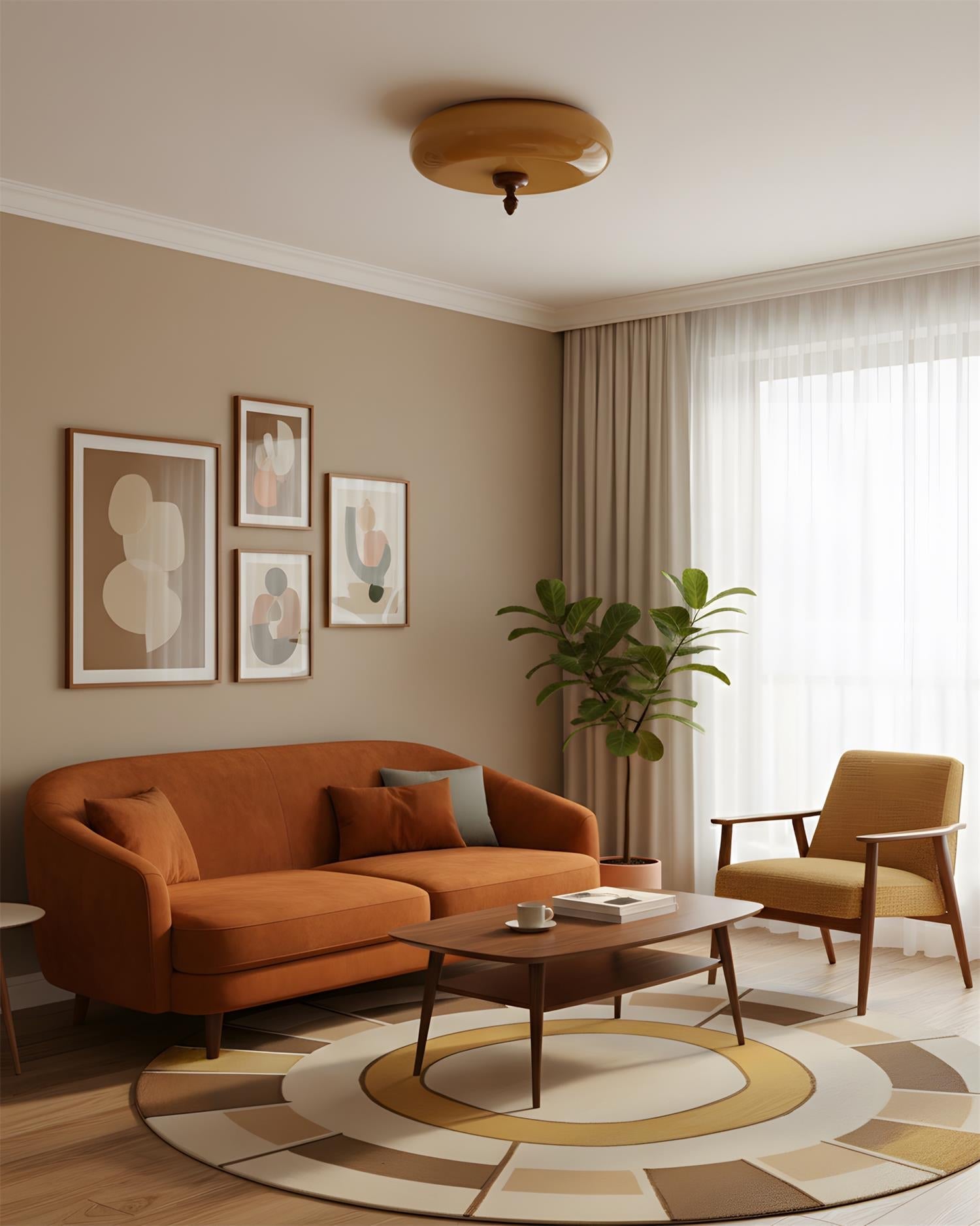 Honeydrift Wabi-Sabi Wood Ceiling Light